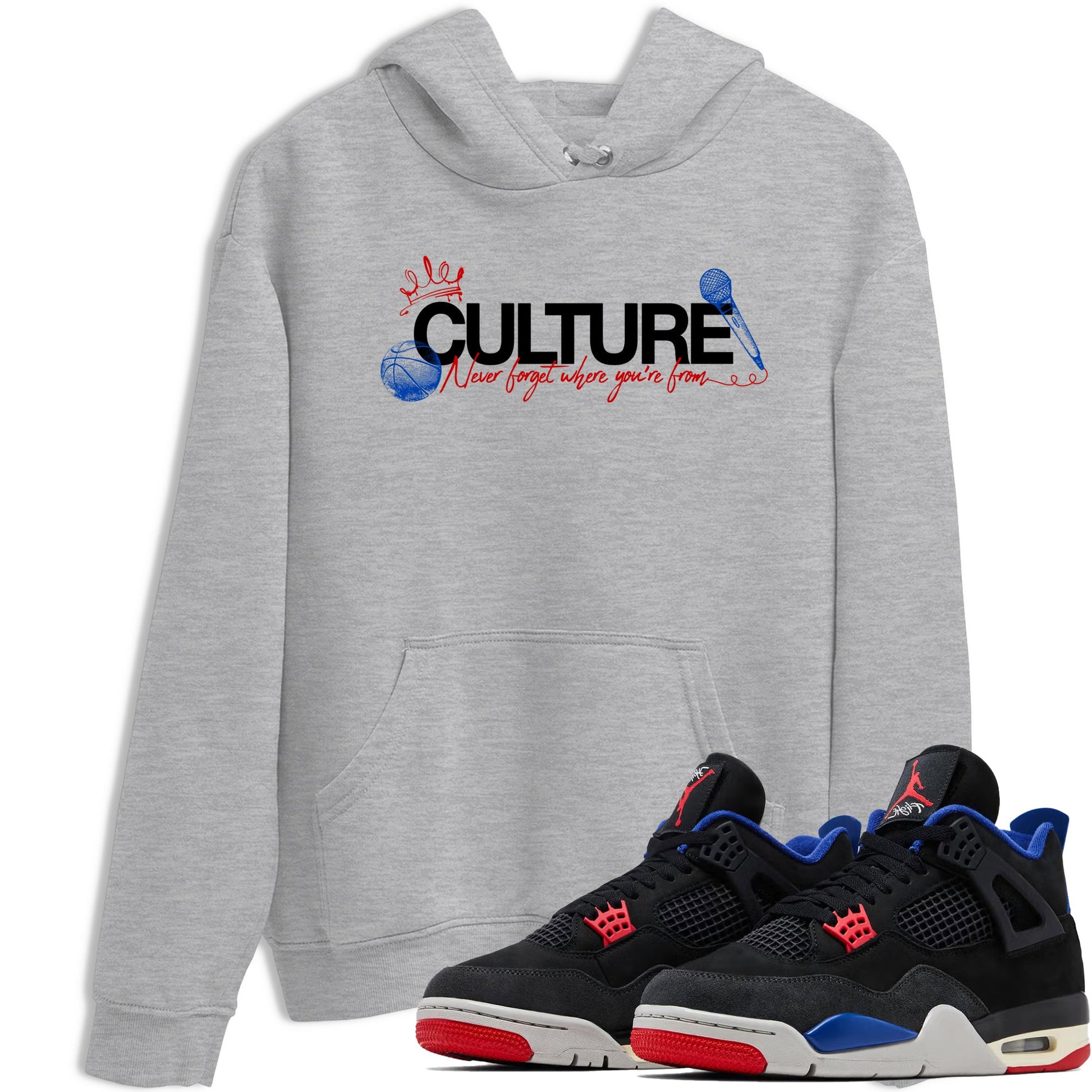 Sneaker match tees – Sneaker Tees To Match Air Jordan 4 Rare Air Shoes – Culture Tee Heather Grey 1