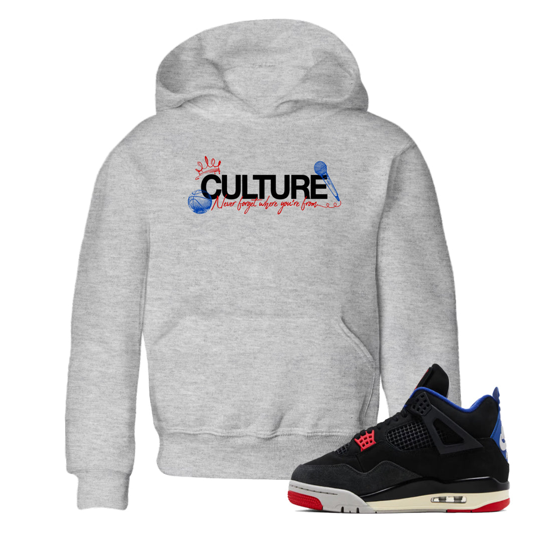 Sneaker match tees – Sneaker Tees To Match Air Jordan 4 Rare Air Shoes – Culture Kids T-Shirt Heather Grey 1