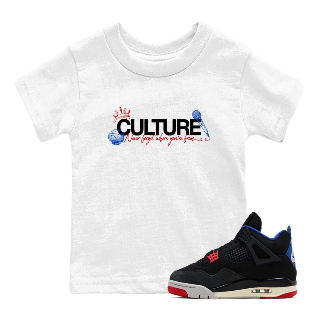 Sneaker match tees – Sneaker Tees To Match Air Jordan 4 Rare Air Shoes – Culture Kids T-Shirt White 1