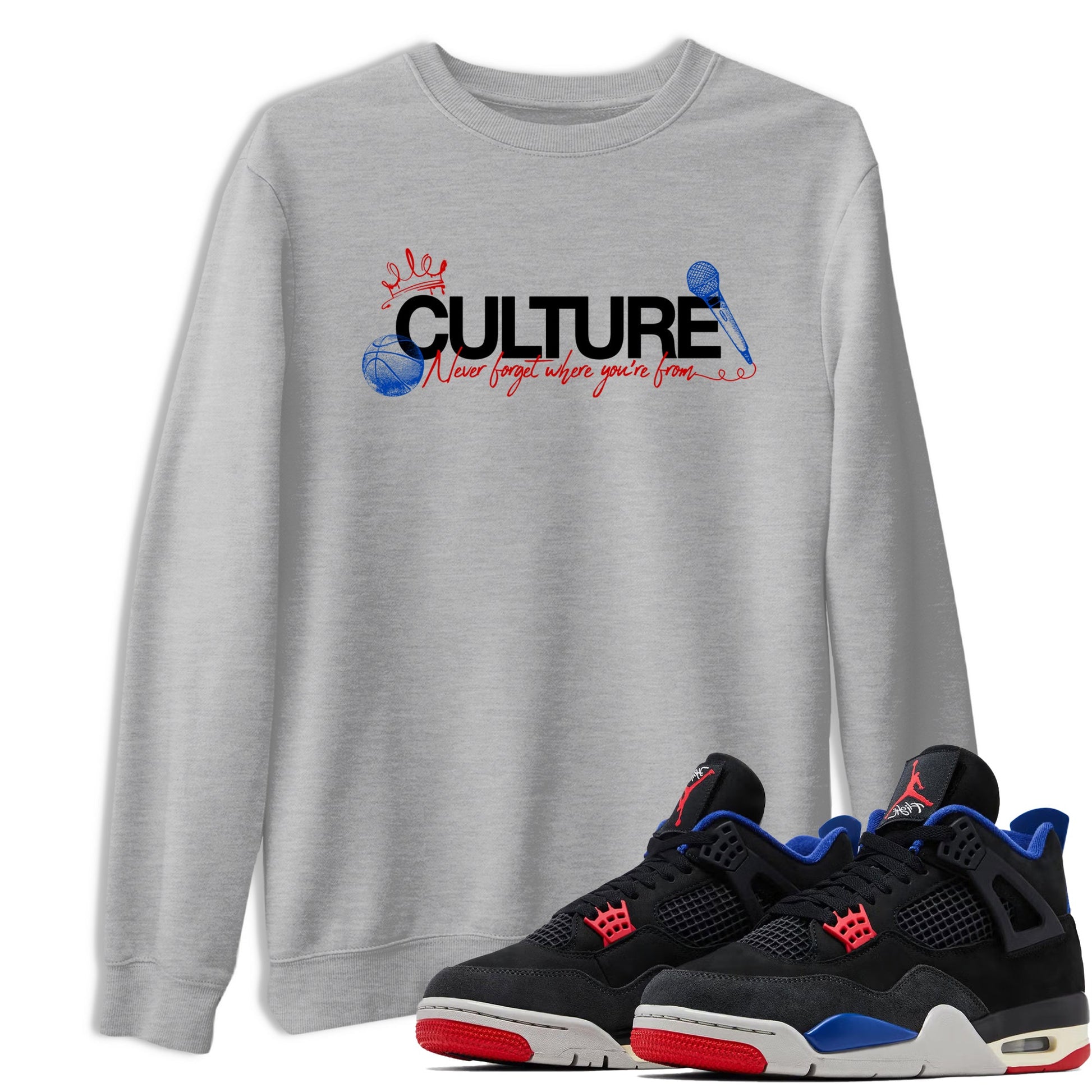 Sneaker match tees – Sneaker Tees To Match Air Jordan 4 Rare Air Shoes – Culture Tee Heather Grey 1