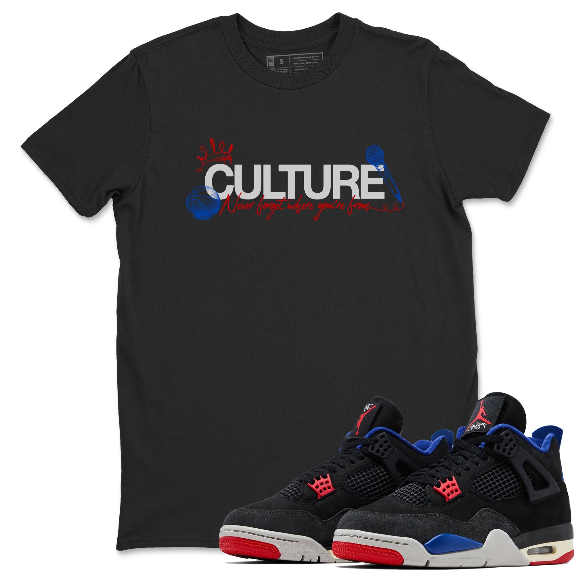 Sneaker match tees – Sneaker Tees To Match Air Jordan 4 Rare Air Shoes – Culture Tee Black 1