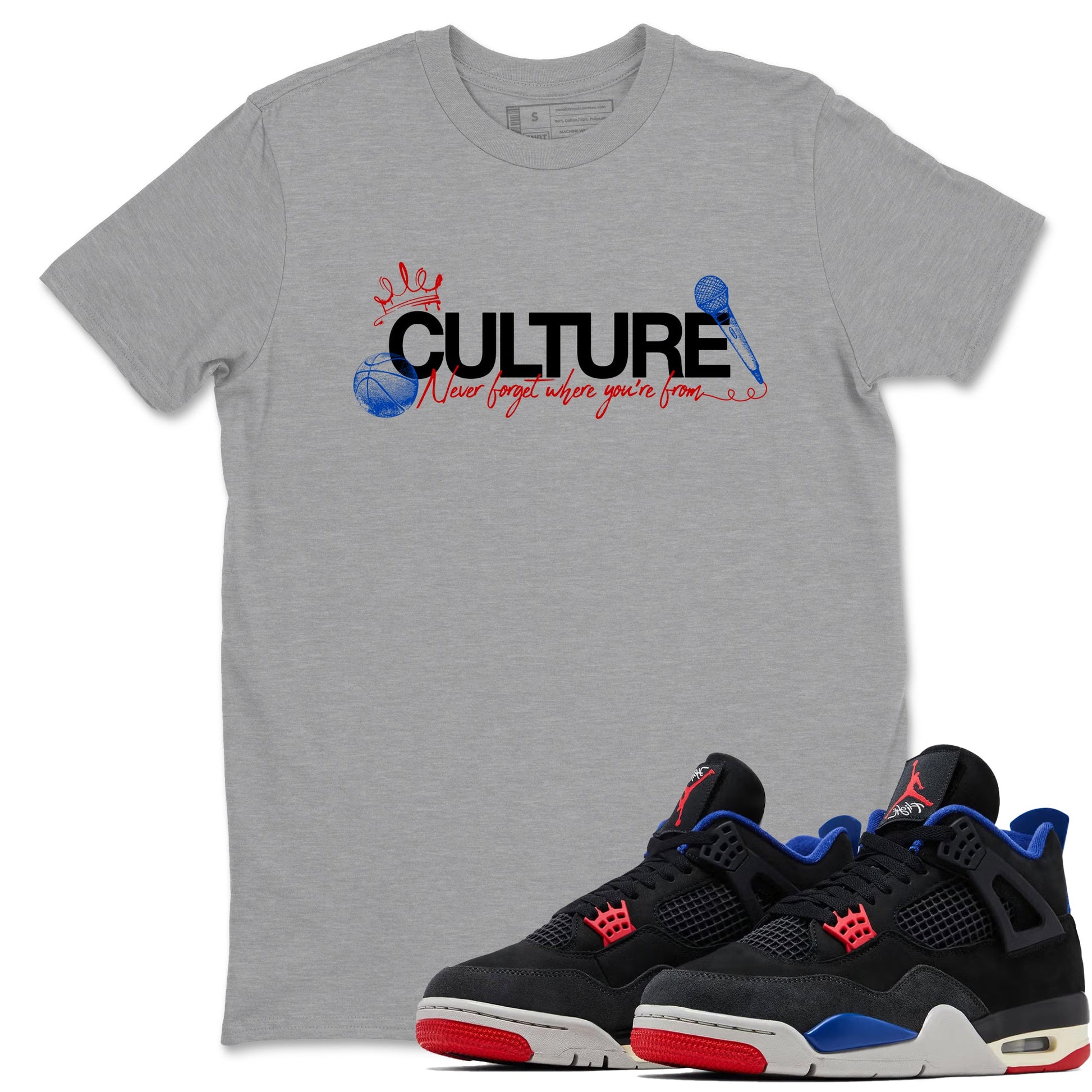 Sneaker match tees – Sneaker Tees To Match Air Jordan 4 Rare Air Shoes – Culture Tee Heather Grey 1