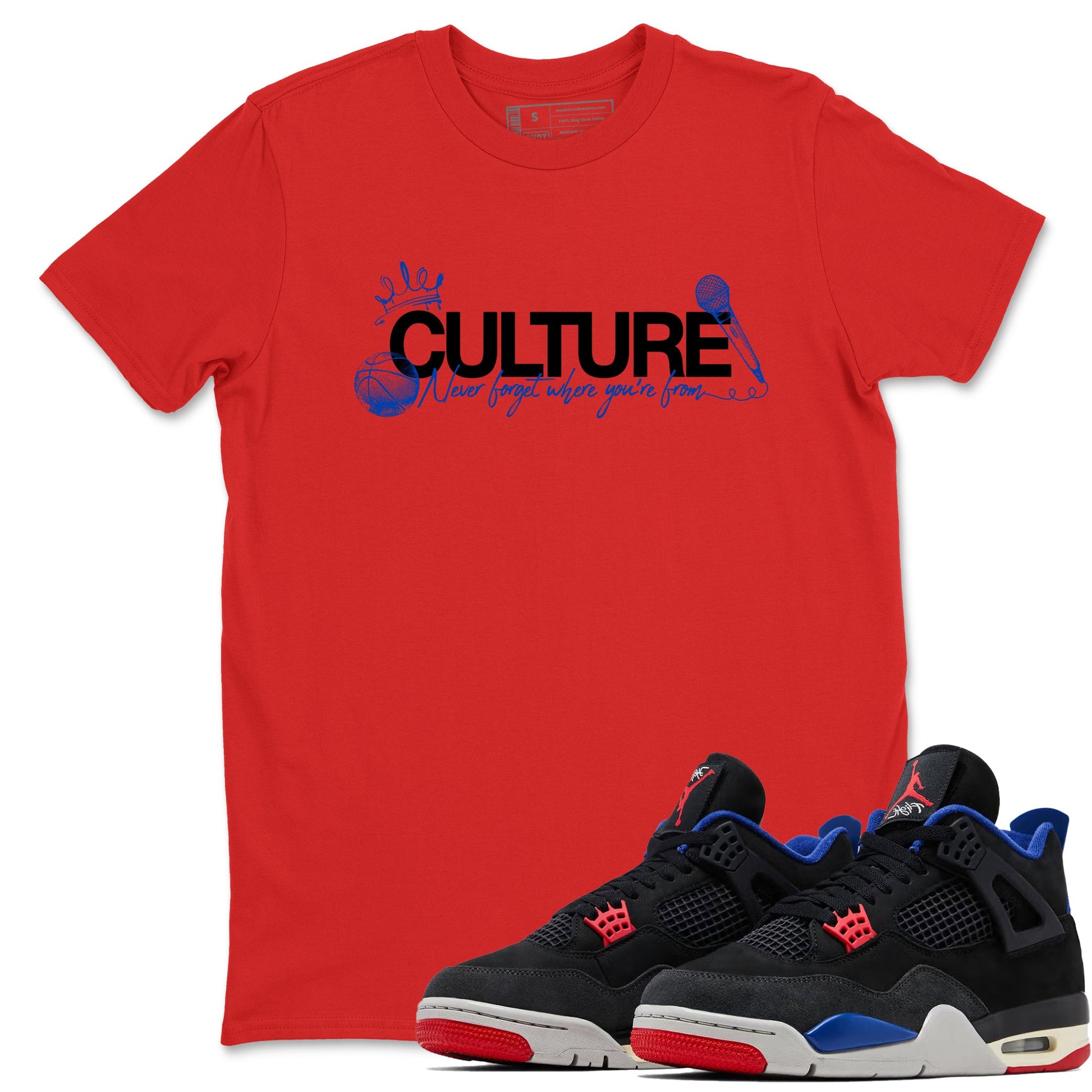 Sneaker match tees – Sneaker Tees To Match Air Jordan 4 Rare Air Shoes – Culture Tee Red 1