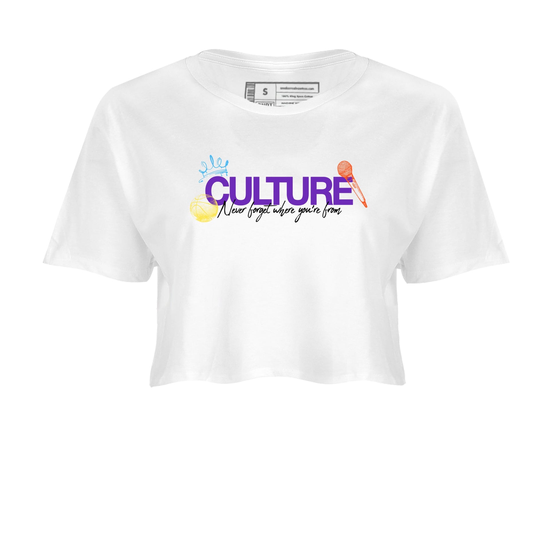 Sneaker Threads – Sneaker Tees To Match New Balance 9060 Prism Purple – Culture Crop Tee White 2. Perfect for Jordan releases 2025 colorways.