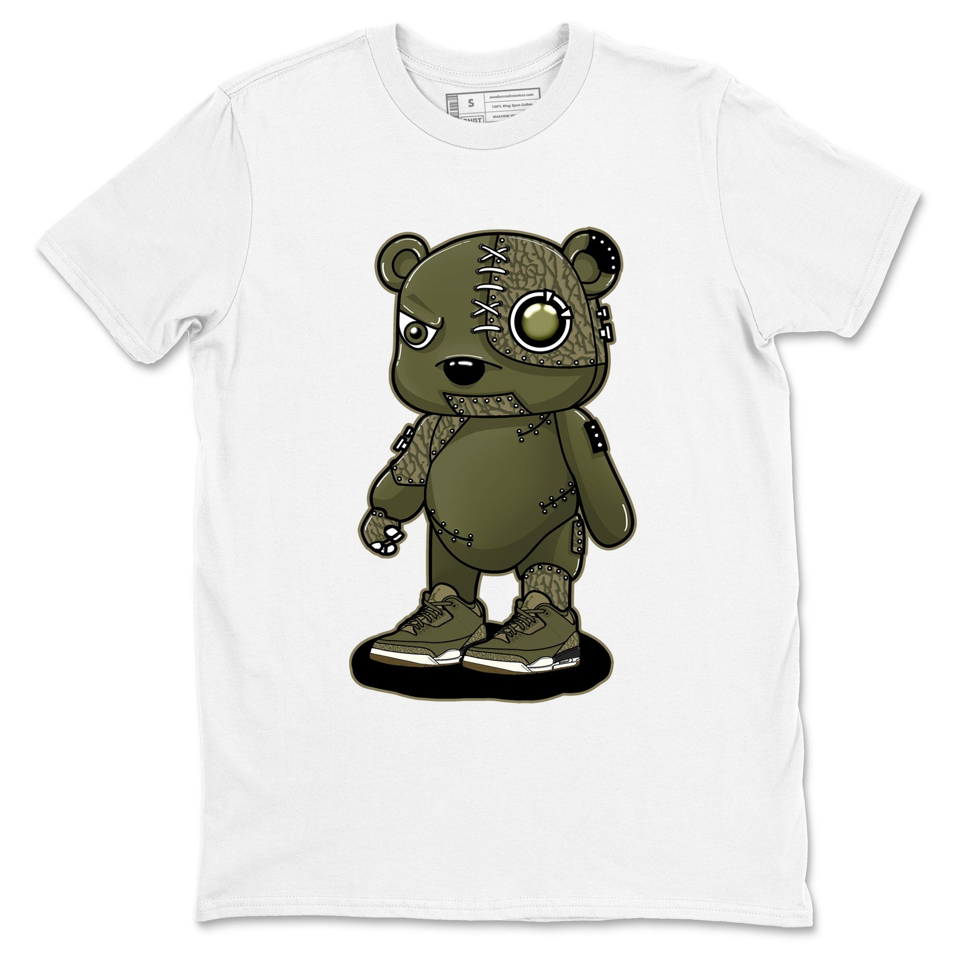 Sneaker Threads – Sneaker Threads To Match Air Jordan 3 Family Affair Shoes – Cyborg Bear Tee White 2