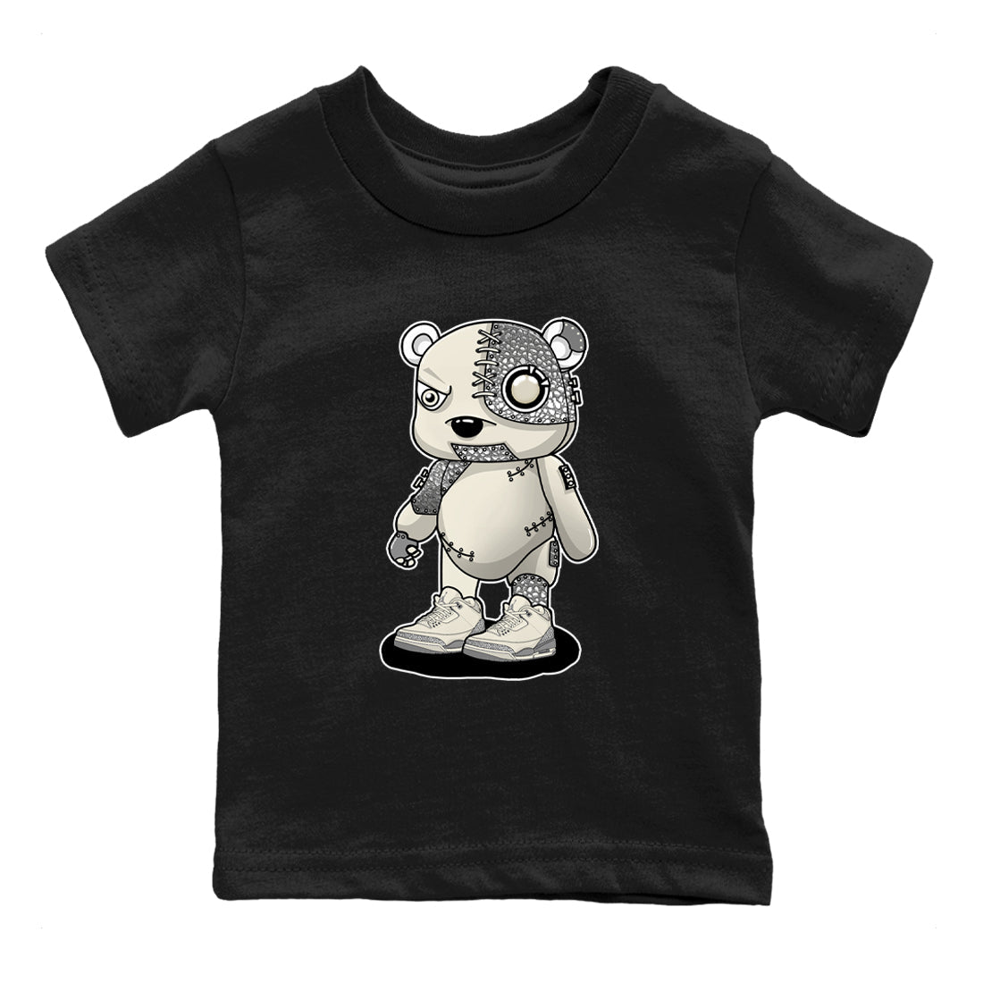 3s WMNS Sail and Cement Grey shirts to match jordans Cyborg Bear graphic tees Air Jordan 3 Sail and Cement Grey match shoes to clothes SNRT Sneaker Tees Youth Baby Black 2 tee
