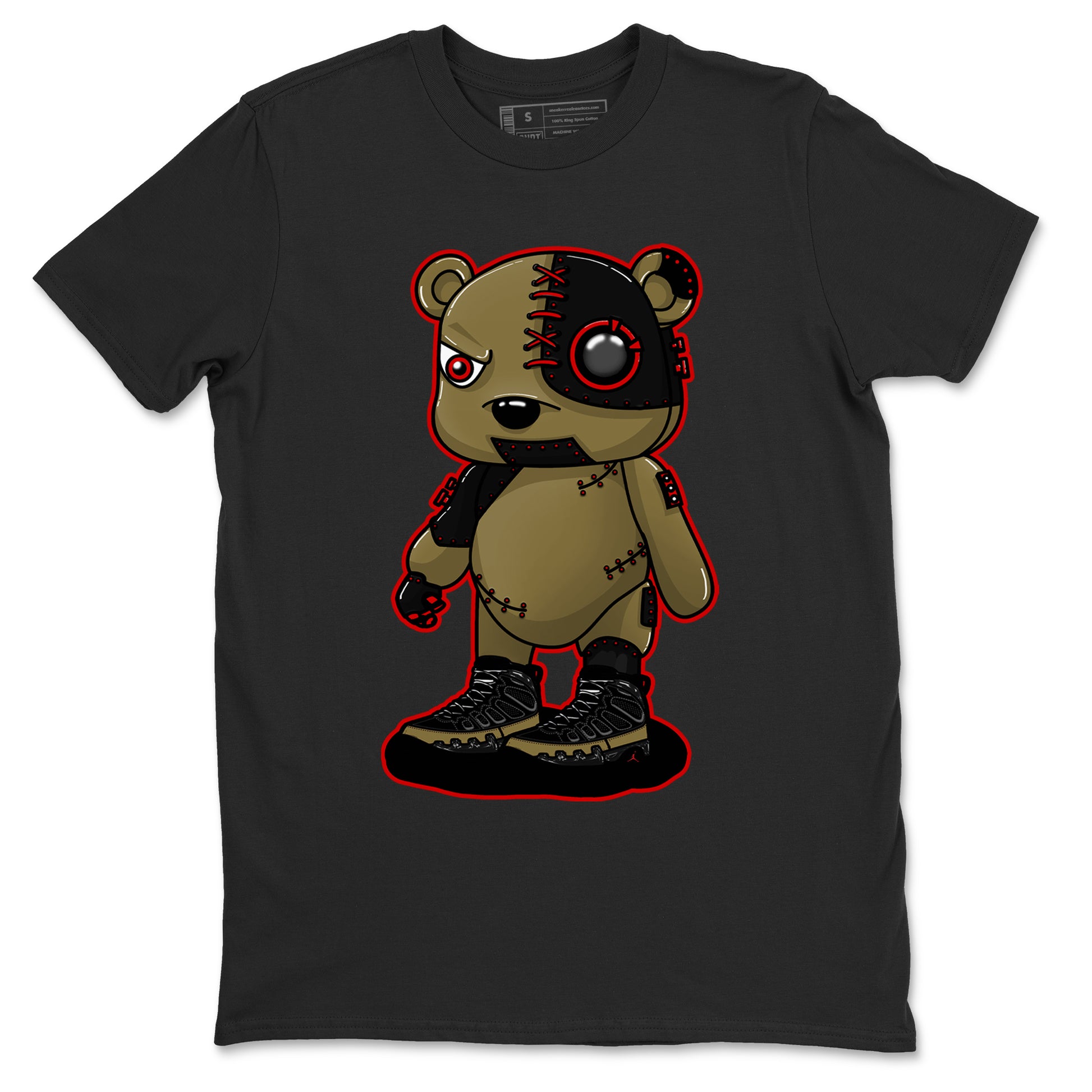 Cyborg Bear SNRT Sneaker Tees - Air Jordan 9 Olive - SNRT Sneaker T-shirts