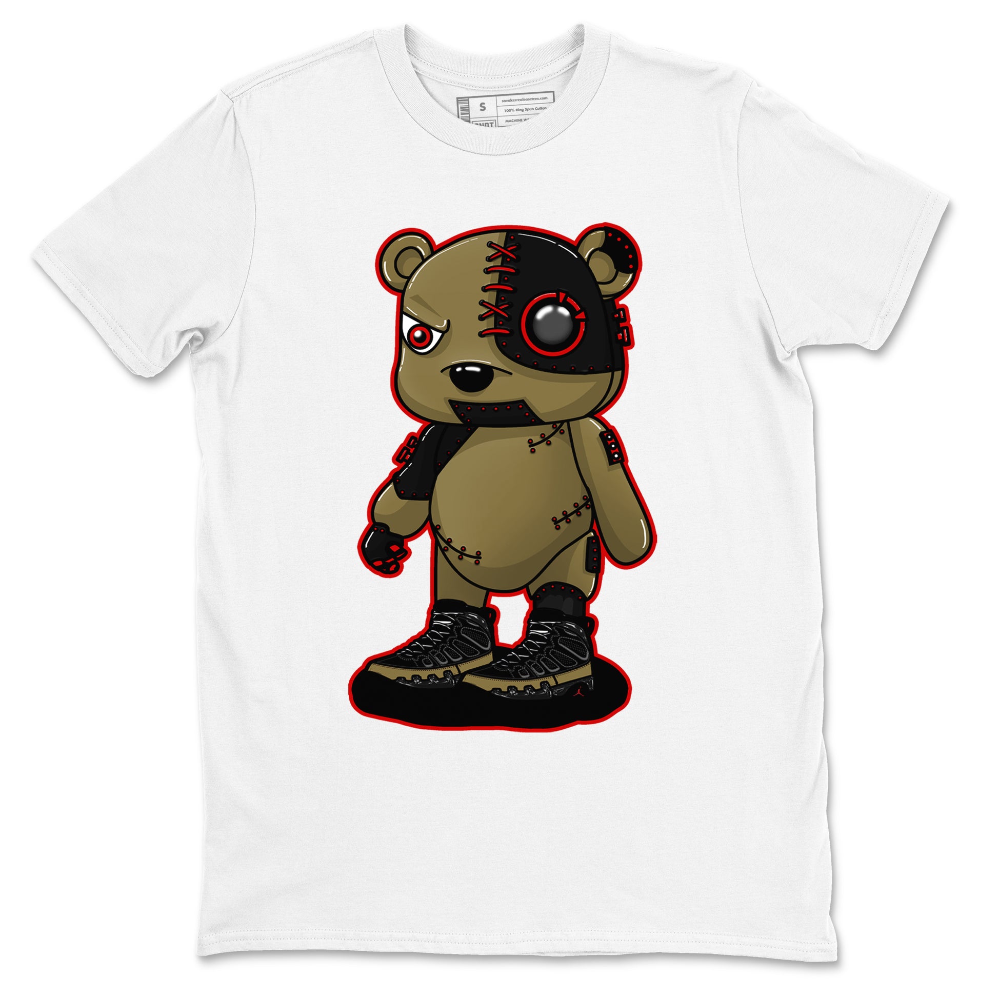 Cyborg Bear SNRT Sneaker Tees - Air Jordan 9 Olive - SNRT Sneaker T-shirts