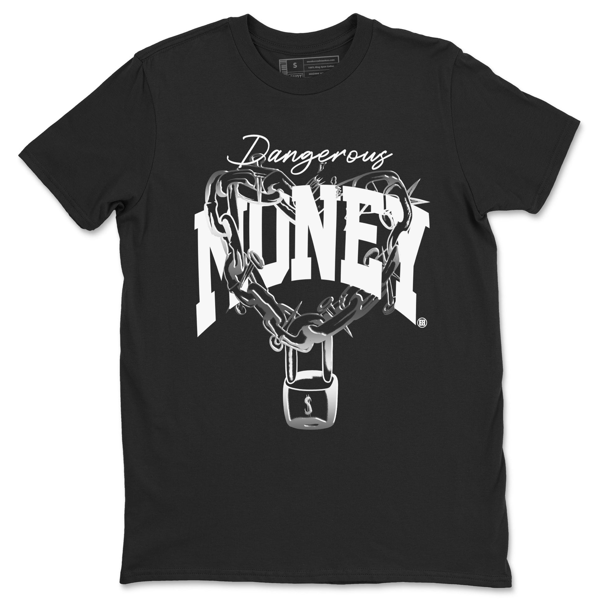 AE 1 Silver Metallic shirts to match jordans Dangerous Money graphic tees AE 1 Silver Metallic t shirts to match sneakers SNRT Sneaker Tees unisex cotton Black 2 shirts