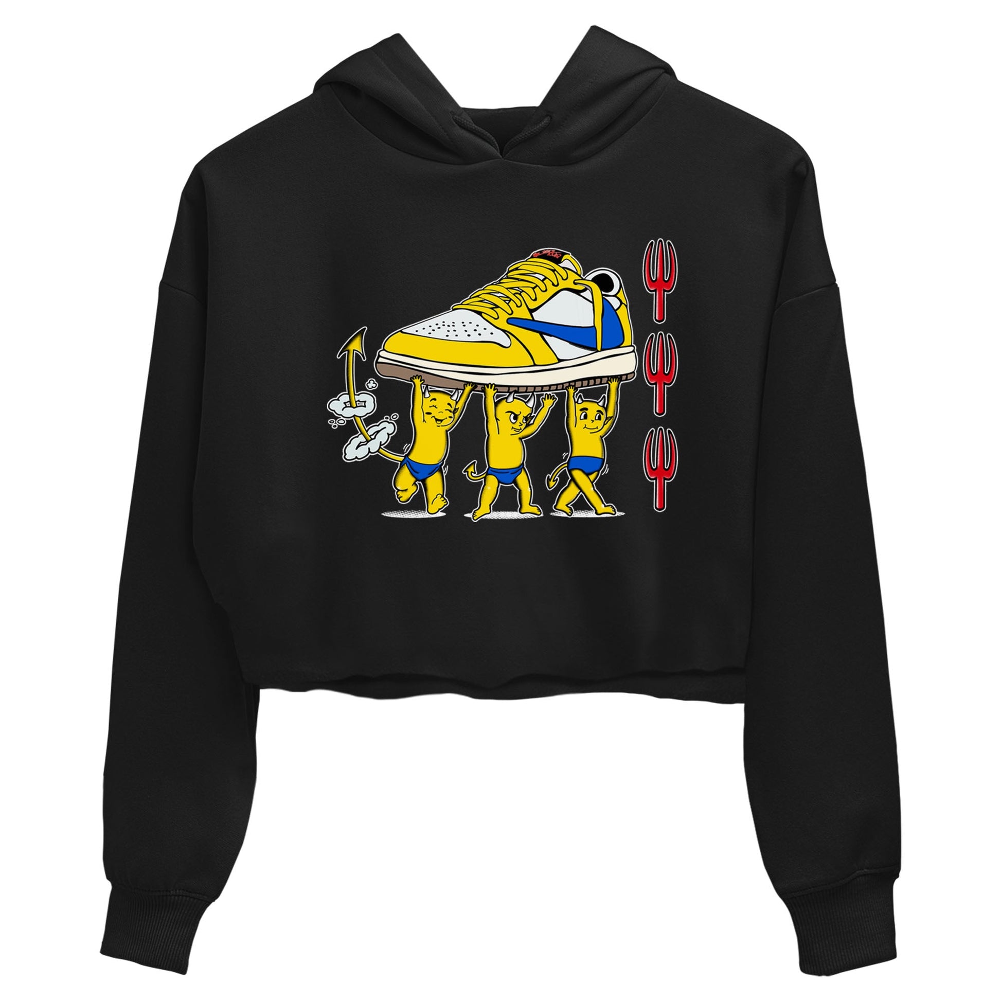 1s Travis Scott Canary shirts to match jordans Devil Babies sneaker match tees Air Jordan 1 Travis Scott Canary SNRT Sneaker Release Tees unisex cotton Black 2 Crop Shirts
