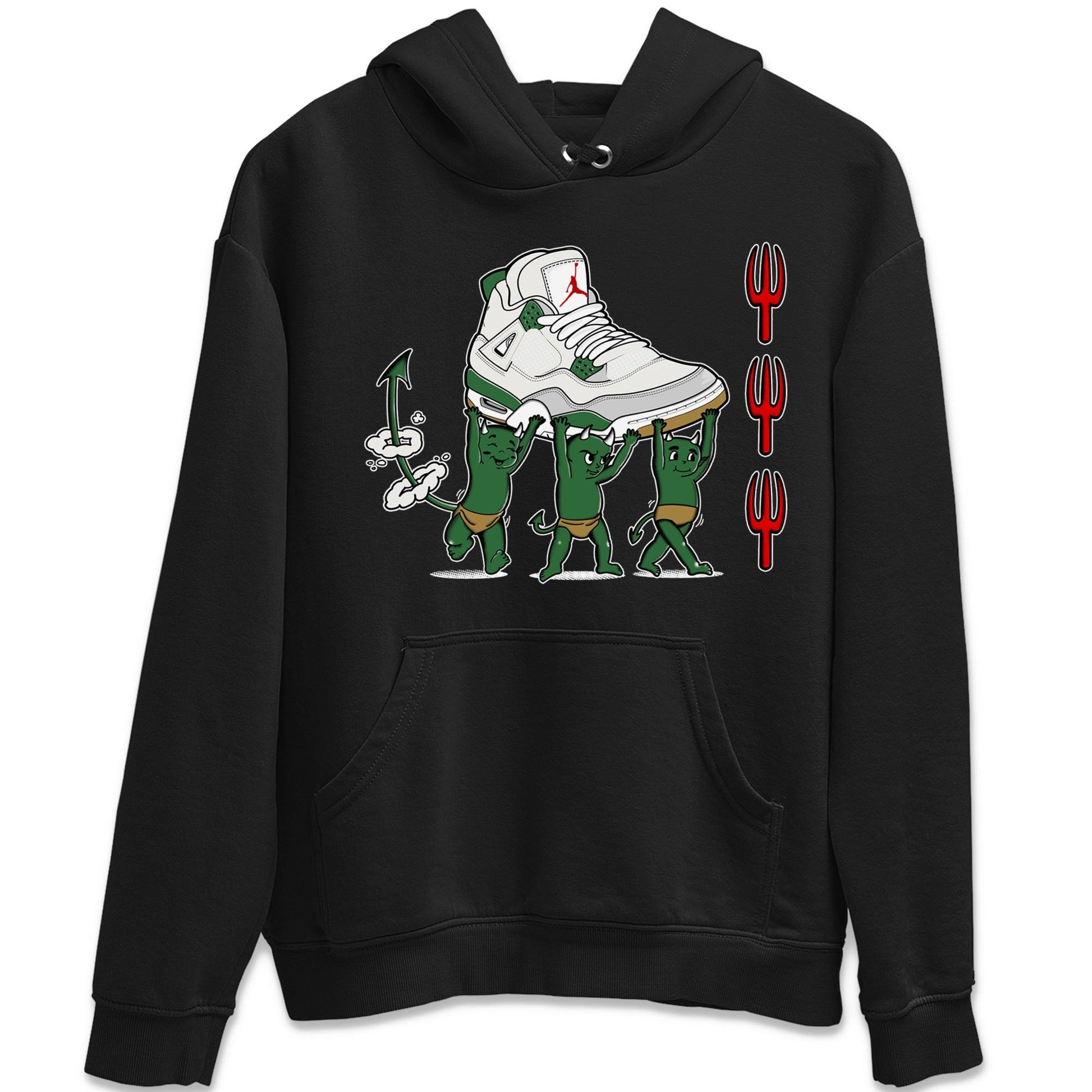 4s Pine Green shirts to match jordans Devil Babies sneaker match tees Air Jordan 4 Pine Green SNRT Sneaker Release Tees unisex cotton Black 2 crew neck shirts