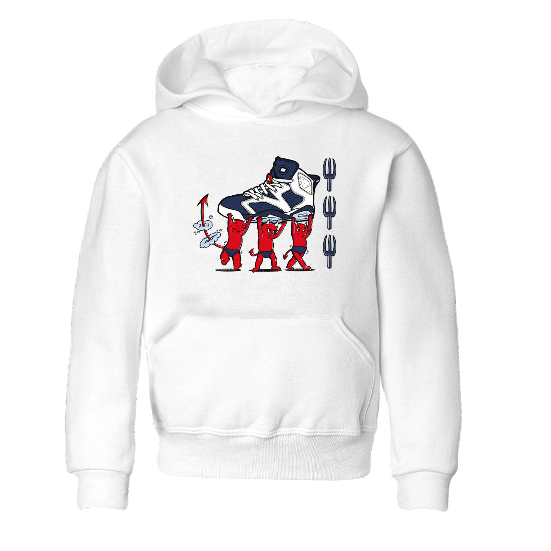 6s White And Midnight Navy shirts to match jordans Devil Babies sneaker match tees Air Jordan 6 White And Midnight Navy SNRT Sneaker Release Tees Youth Baby White 2 crew neck shirts
