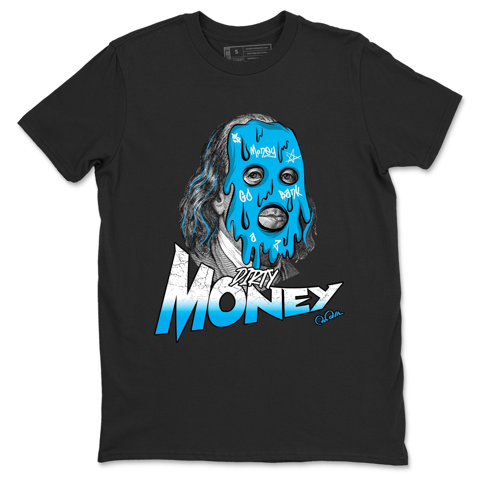 1s High OG UNC Reimagined shirts to match jordans Dirty Money graphic tees Air Jordan 1 UNC Reimagined match shoes to clothes SNRT Sneaker Tees unisex cotton Black 2 shirts
