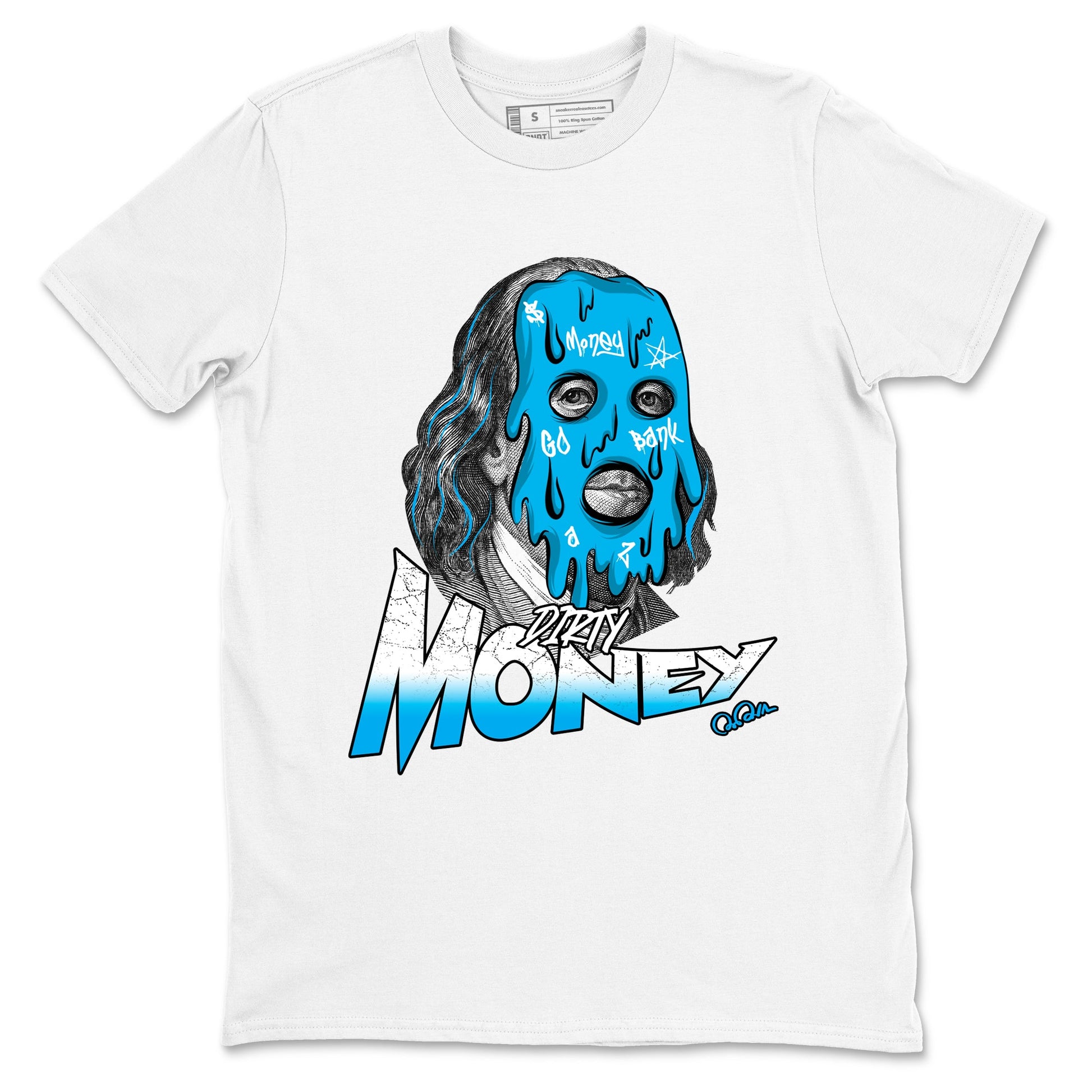 1s High OG UNC Reimagined shirts to match jordans Dirty Money graphic tees Air Jordan 1 UNC Reimagined match shoes to clothes SNRT Sneaker Tees unisex cotton White 2 shirts