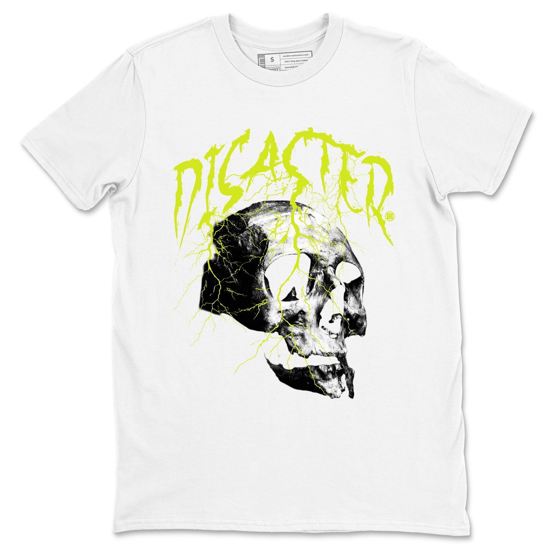 Foams One Black Volt shirts to match jordans Disaster Skull sneaker match tees Air Foamposite One Black and Volt match shoes to clothes SNRT Sneaker Tees unisex cotton White 2 shirts