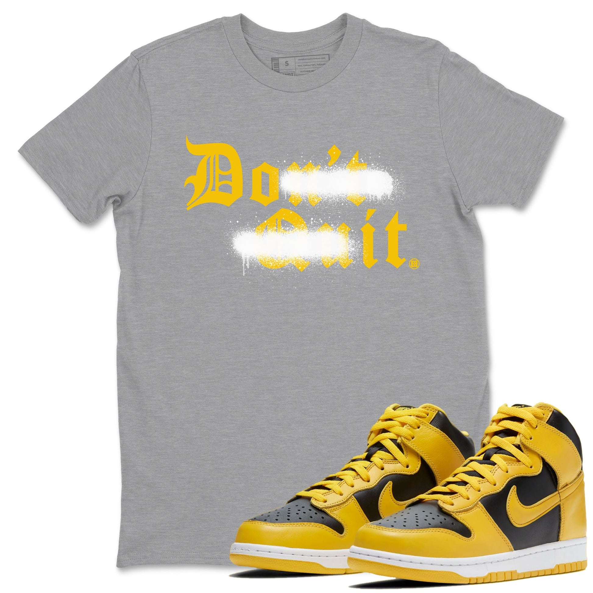 Dunk High Pollen shirts to match jordans Don't Quit Do It sneaker match tees Dunk High Pollen match shoes to clothes SNRT Sneaker Tees unisex cotton Heather Grey 1 shirts