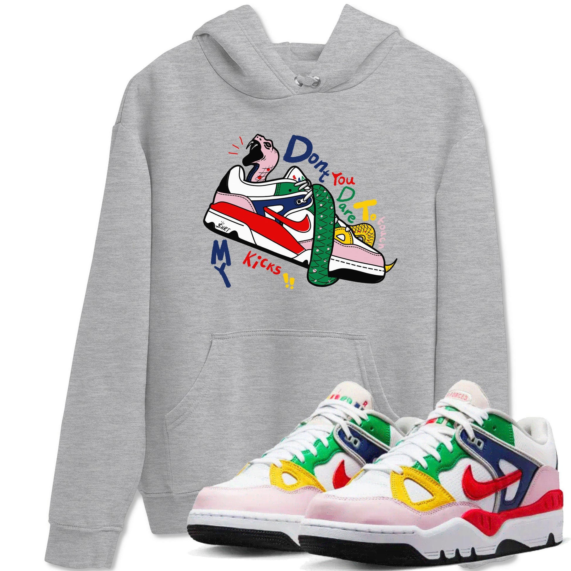 AF 3 Nigo shirtsto match jordans Don't Touch My Kicks sneaker match tees Air Force 3 Low x Nigo Blue Void and Tour Yellow match shoes to clothes SNRT Sneaker Tees unisex cotton Heather Grey 1 shirts