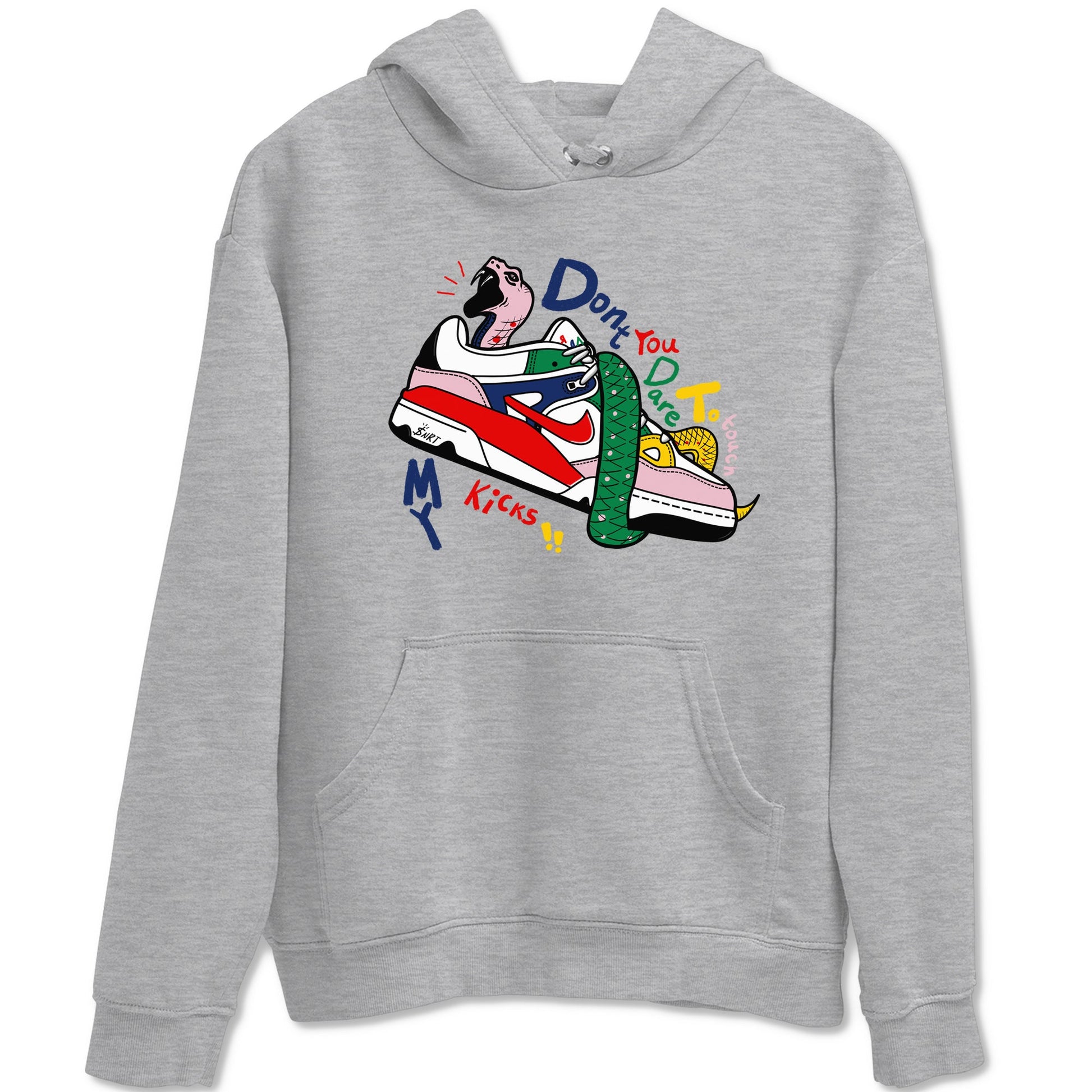 AF 3 Nigo shirtsto match jordans Don't Touch My Kicks sneaker match tees Air Force 3 Low x Nigo Blue Void and Tour Yellow match shoes to clothes SNRT Sneaker Tees unisex cotton Heather Grey 2 shirts