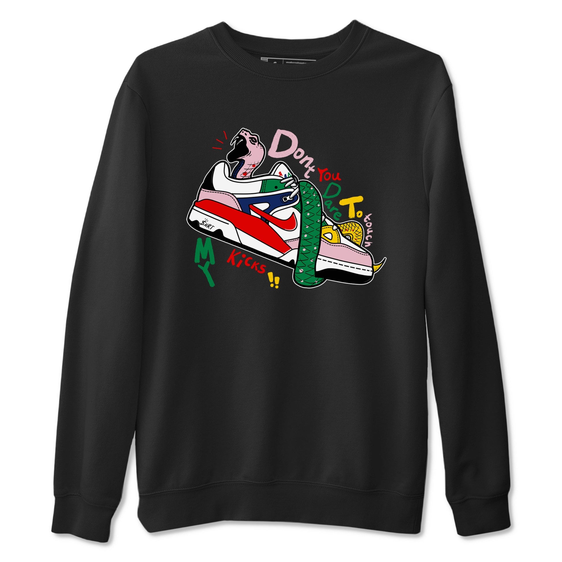 AF 3 Nigo shirtsto match jordans Don't Touch My Kicks sneaker match tees Air Force 3 Low x Nigo Blue Void and Tour Yellow match shoes to clothes SNRT Sneaker Tees unisex cotton Black 2 shirts