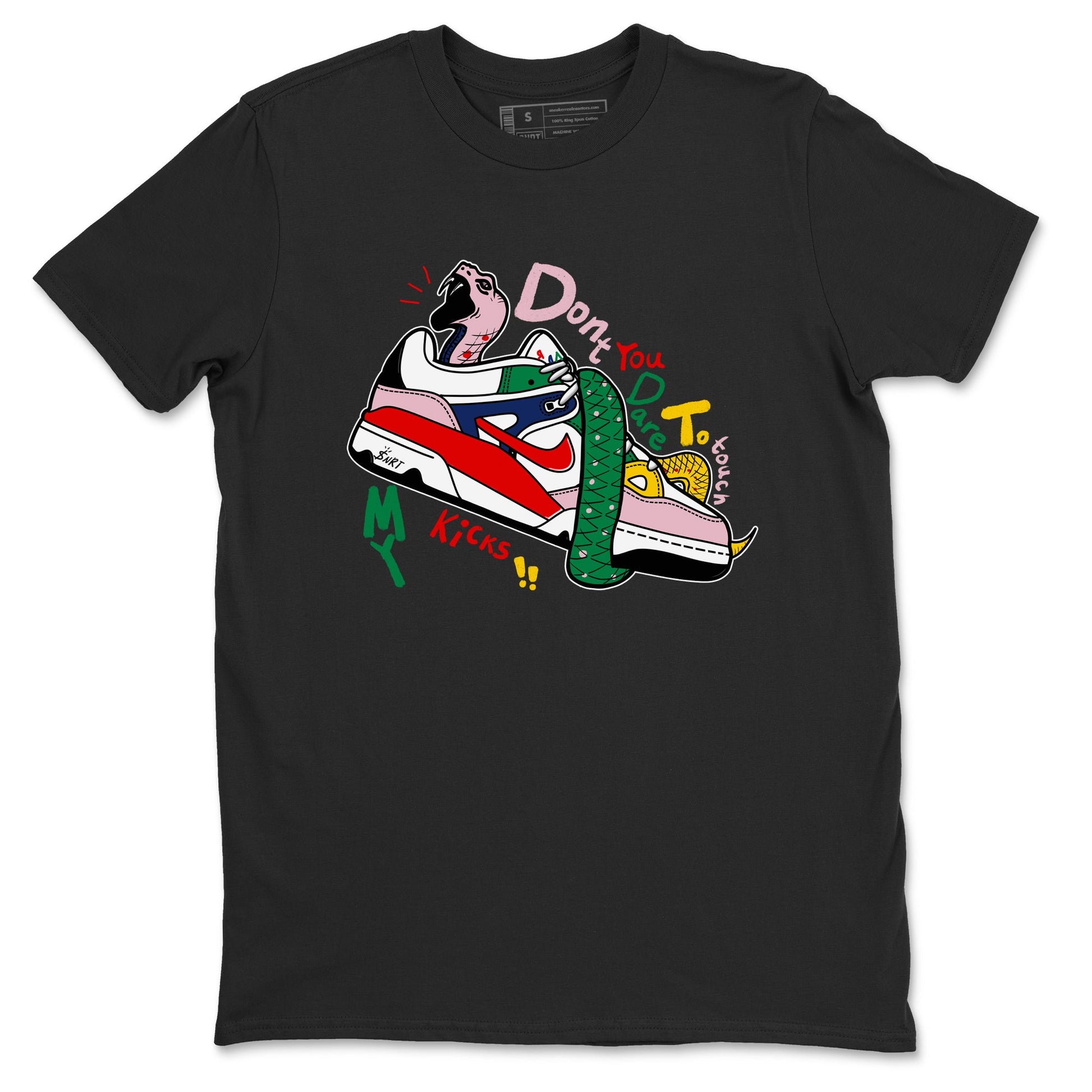 AF 3 Nigo shirtsto match jordans Don't Touch My Kicks sneaker match tees Air Force 3 Low x Nigo Blue Void and Tour Yellow match shoes to clothes SNRT Sneaker Tees unisex cotton Black 2 shirts