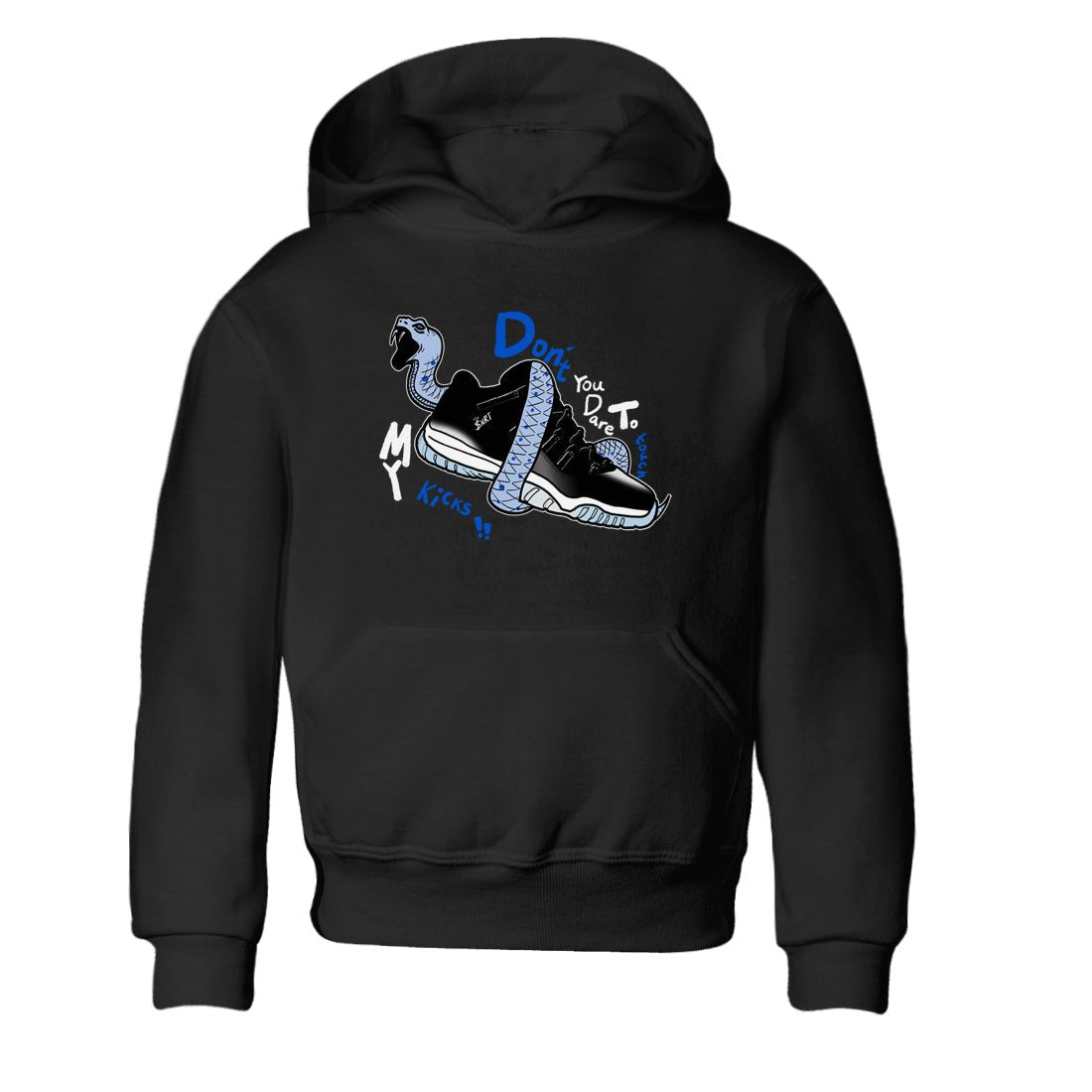AJ11 Black and Varsity Royal shirt to match jordans Don't Touch My Kicks sneaker tees Air Jordan 11 Black/Varsity Royal SNRT sneaker release tees baby toddler Black 2 cotton Shirt