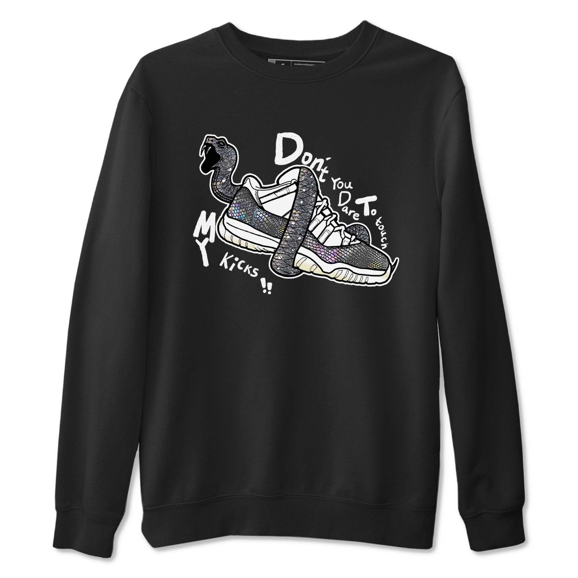 11s Year Of The Snake shirts to match jordans Don't Touch My Kicks shirts to match jordans Air Jordan 11 Retro Low Year Of The Snake match shoes to clothes SNRT Sneaker Tees unisex cotton Black 2 shirts