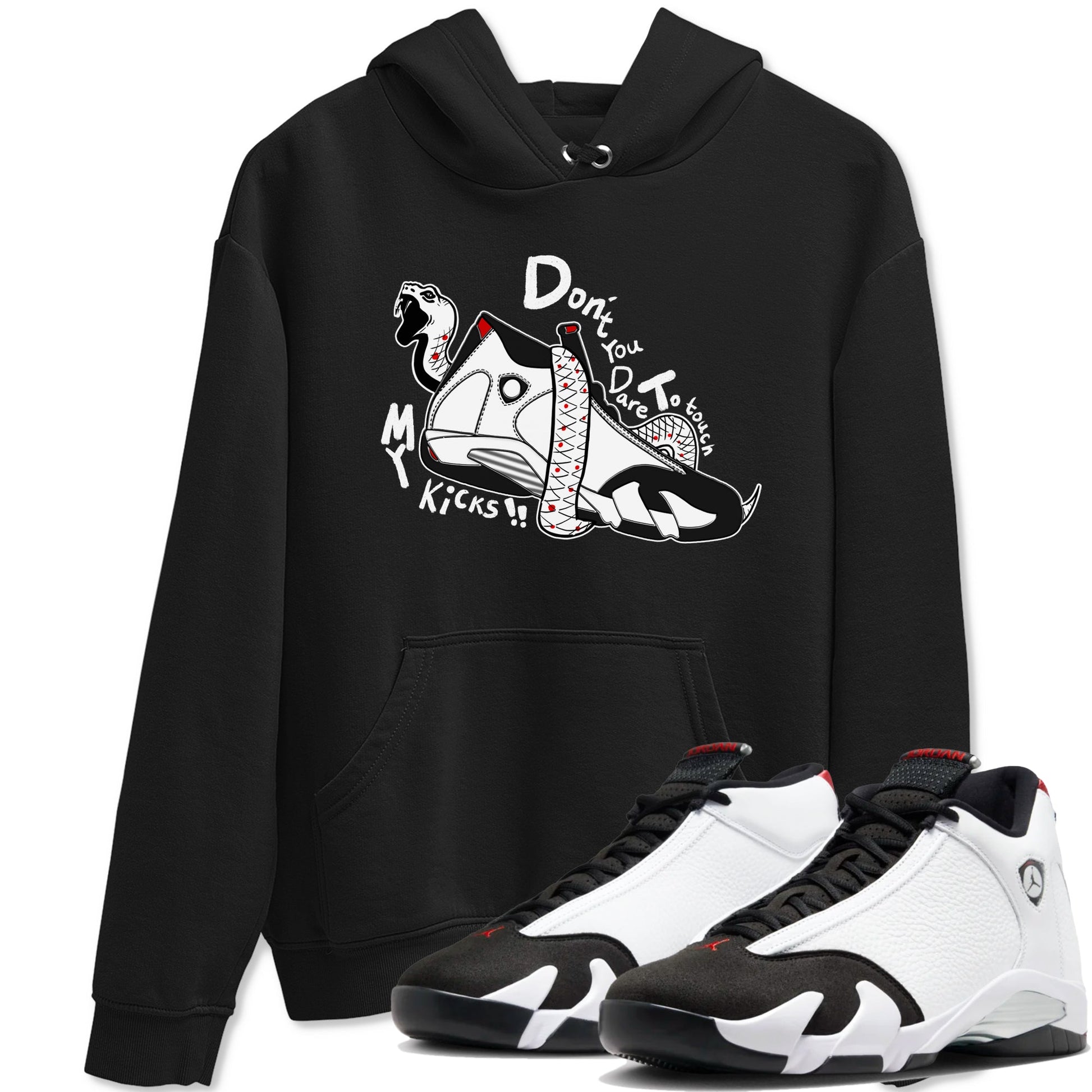 Air Jordan 14 Black Toe t shirts to match sneakers Don't Touch My Kicks sneaker match tees 14s Black Toe sneaker match tee SNRT Sneaker Tees unisex cotton Black 1 shirts