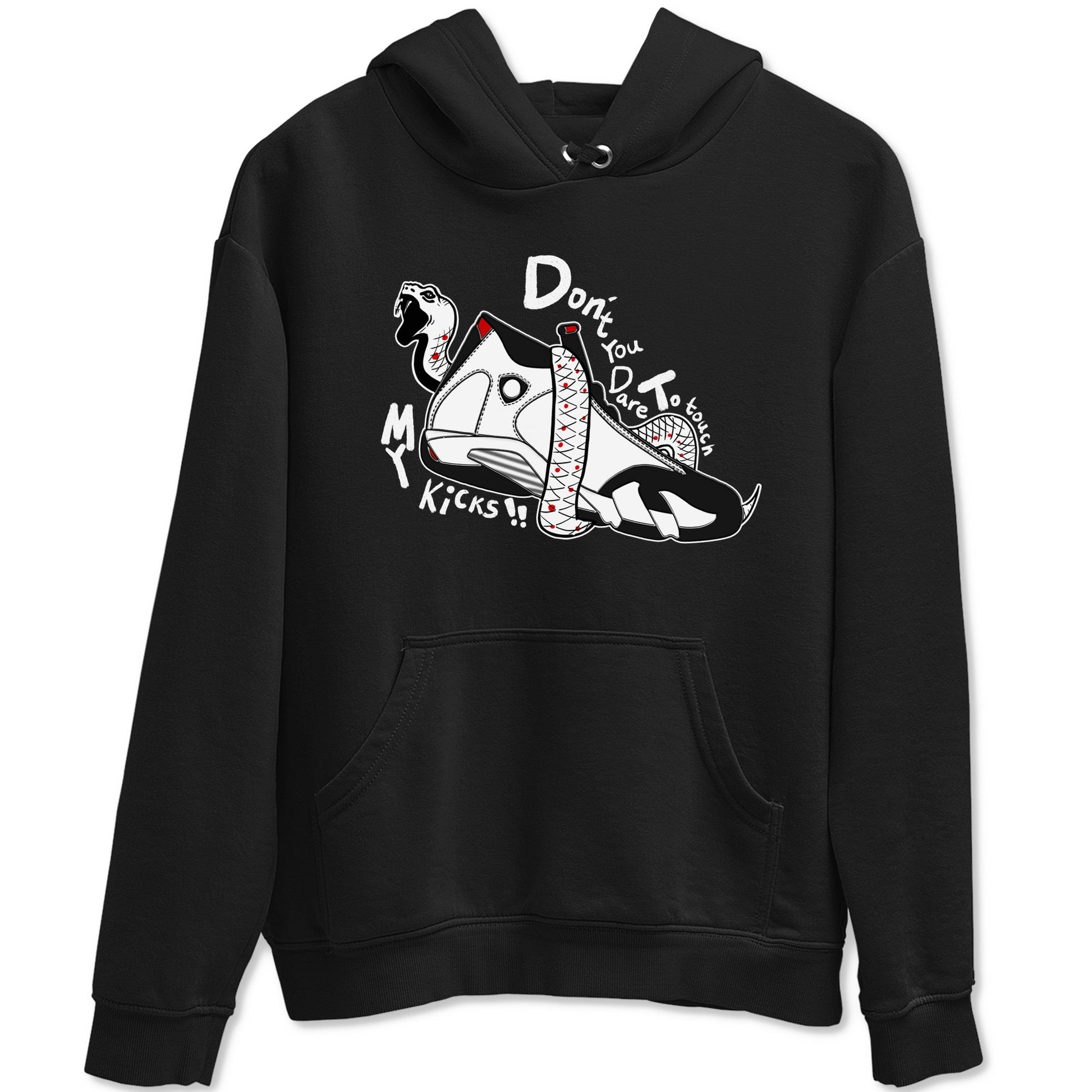 Air Jordan 14 Black Toe t shirts to match sneakers Don't Touch My Kicks sneaker match tees 14s Black Toe sneaker match tee SNRT Sneaker Tees unisex cotton Black 2 shirts
