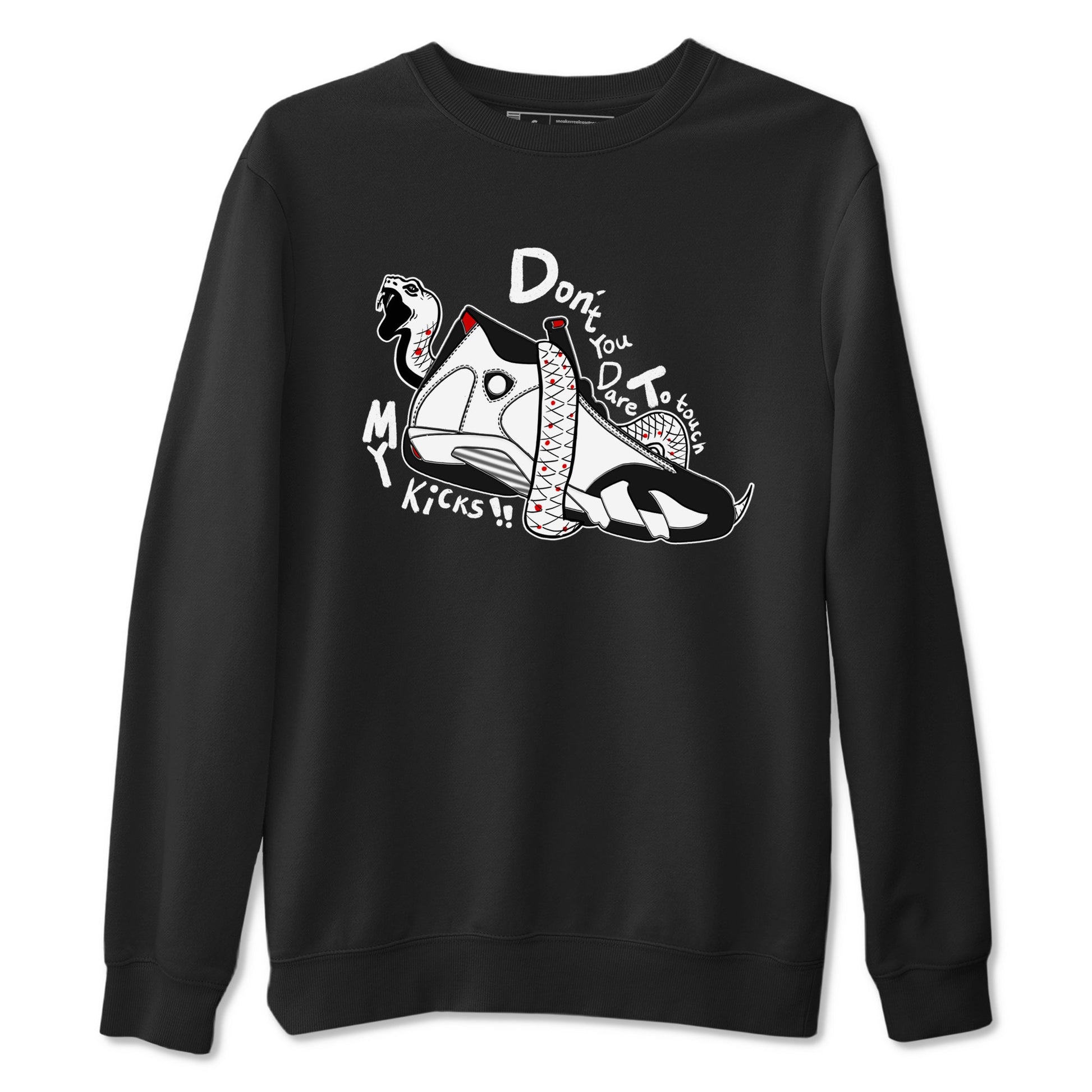 Air Jordan 14 Black Toe t shirts to match sneakers Don't Touch My Kicks sneaker match tees 14s Black Toe sneaker match tee SNRT Sneaker Tees unisex cotton Black 2 shirts