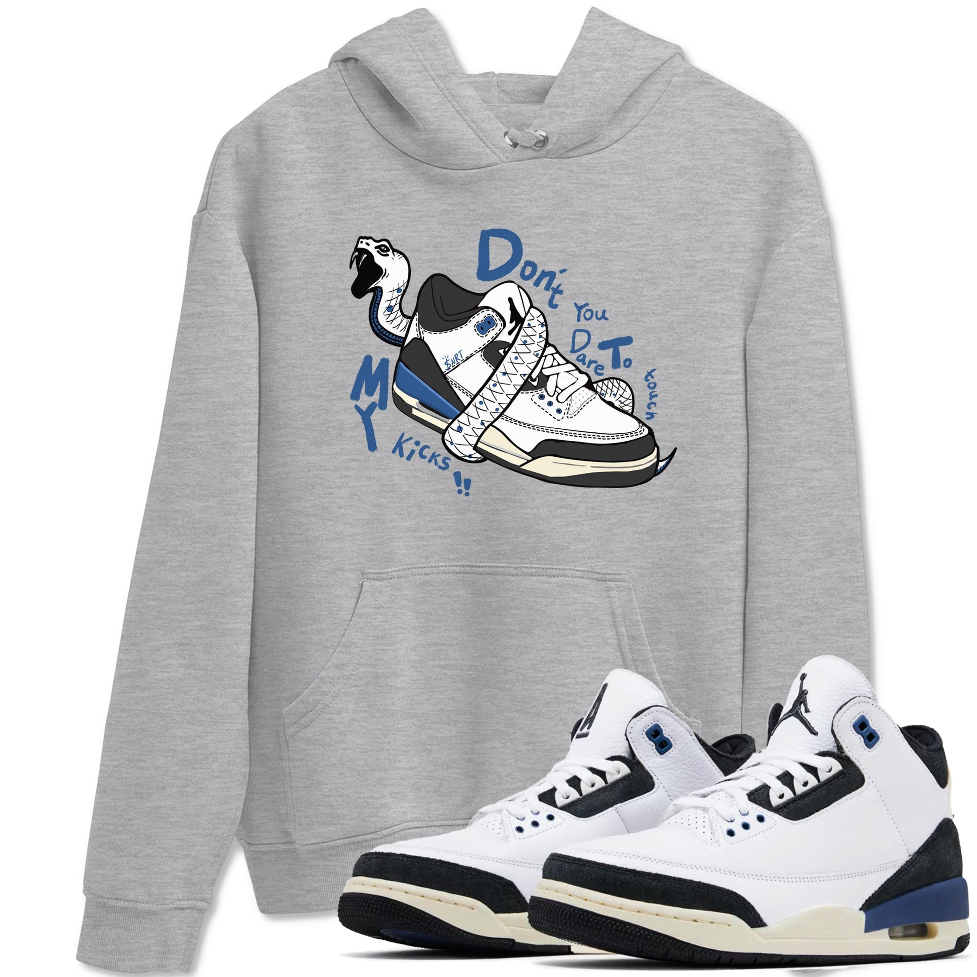3s For The Love to match jordans Don't Touch My Kicks sneaker match tees A Ma Maniere For The Love match shoes to clothes SNRT Sneaker Tees unisex cotton Heather Grey 1 shirts