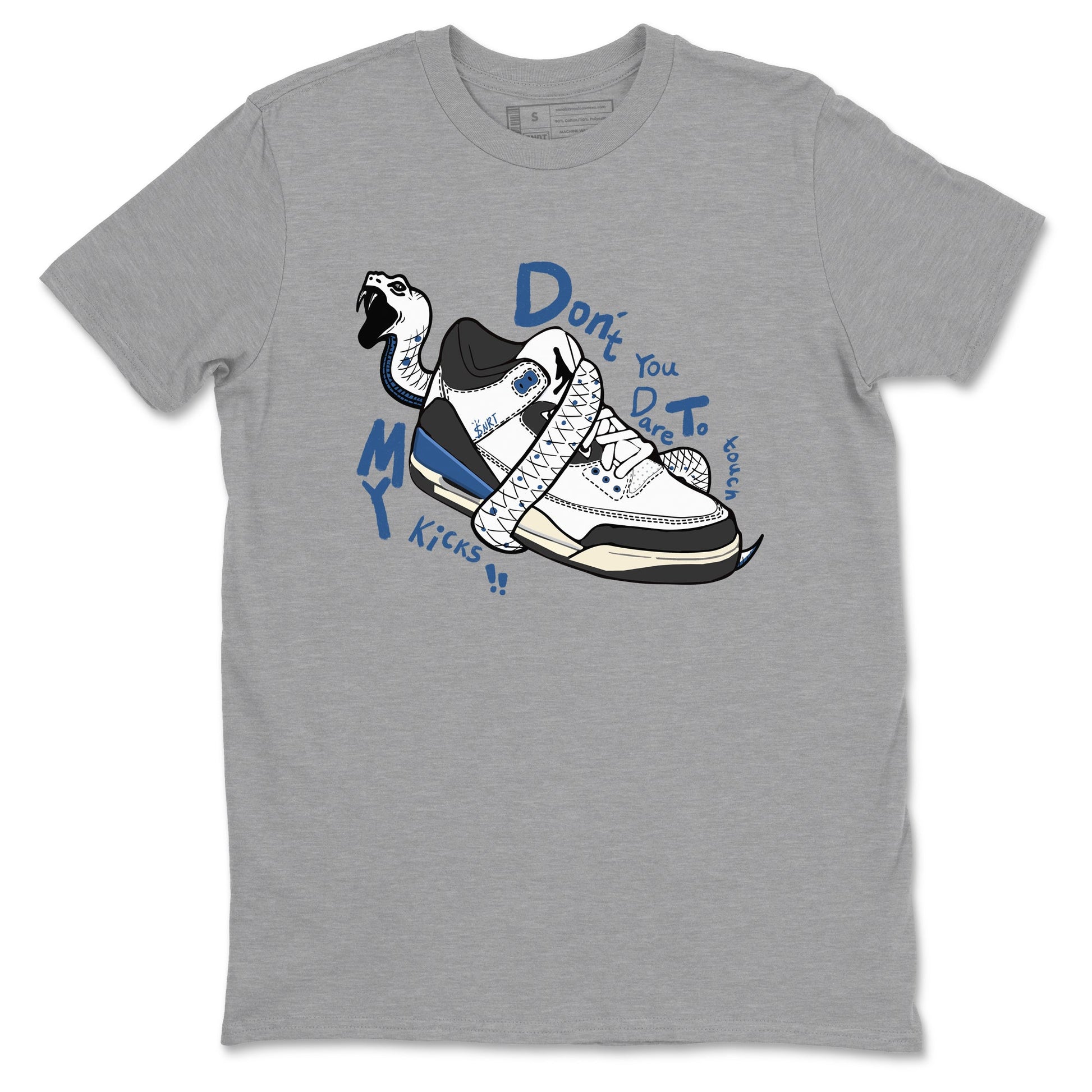3s For The Love to match jordans Don't Touch My Kicks sneaker match tees A Ma Maniere For The Love match shoes to clothes SNRT Sneaker Tees unisex cotton Heather Grey 2 shirts