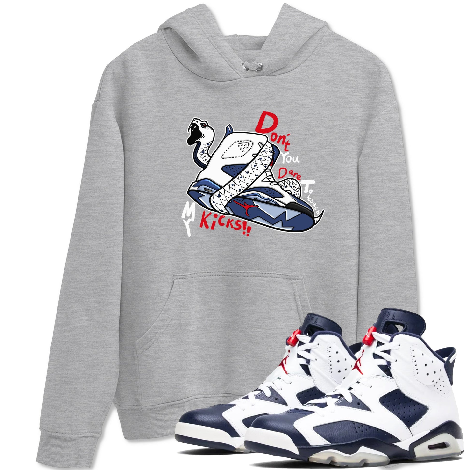 6s White And Midnight Navy shirts to match jordans Don't Touch My Kicks sneaker match tees Air Jordan 6 White And Midnight Navy SNRT Sneaker Tees streetwear brand Heather Grey 1 unisex cotton tee
