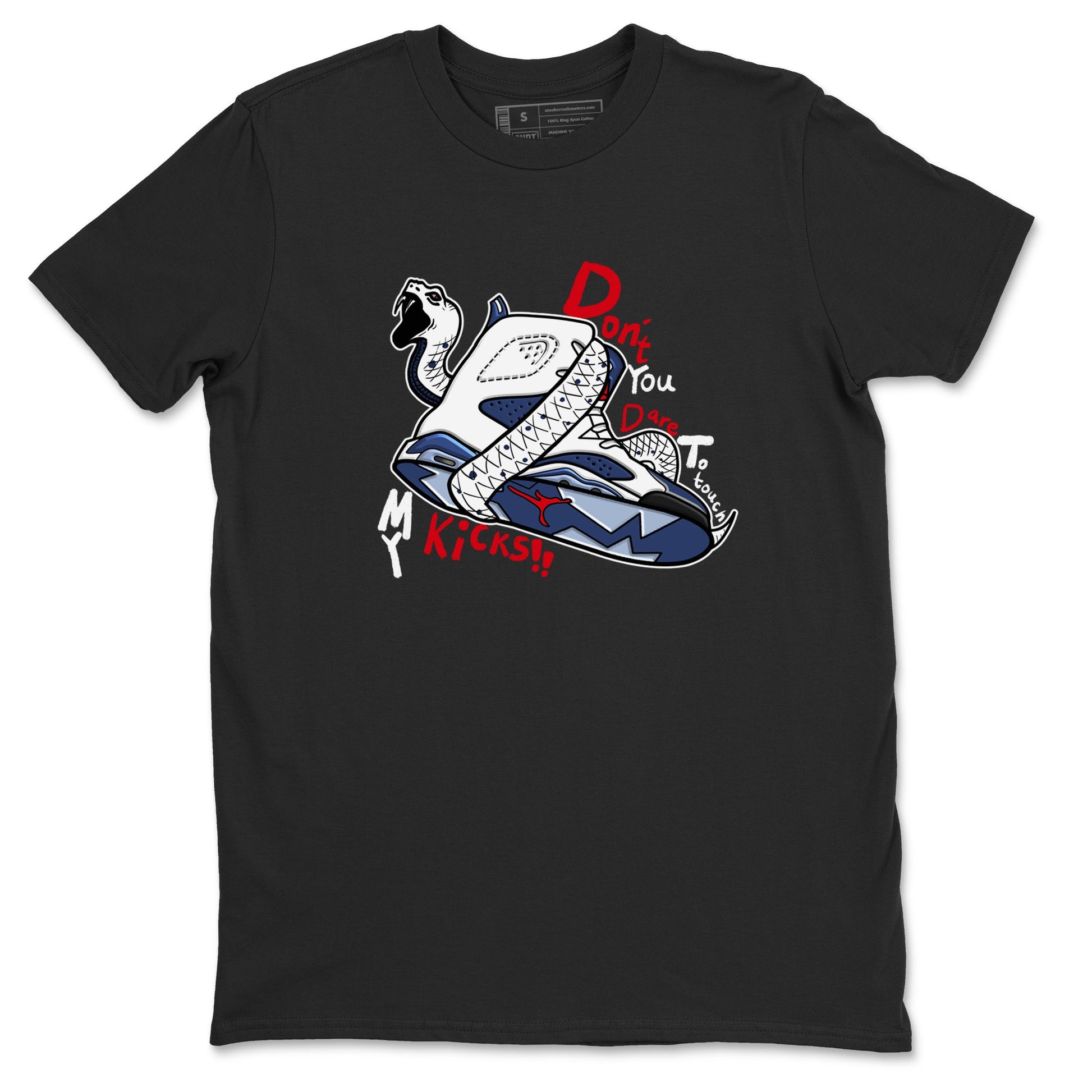 6s White And Midnight Navy shirts to match jordans Don't Touch My Kicks sneaker match tees Air Jordan 6 White And Midnight Navy SNRT Sneaker Tees streetwear brand Black 2 unisex cotton tee