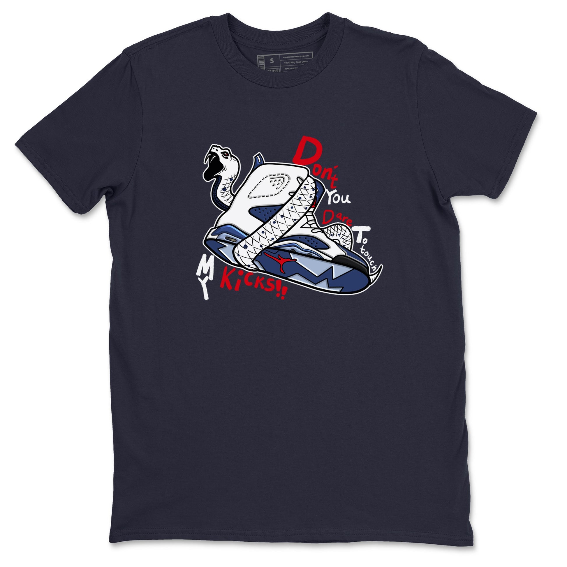 6s White And Midnight Navy shirts to match jordans Don't Touch My Kicks sneaker match tees Air Jordan 6 White And Midnight Navy SNRT Sneaker Tees streetwear brand Navy 2 unisex cotton tee