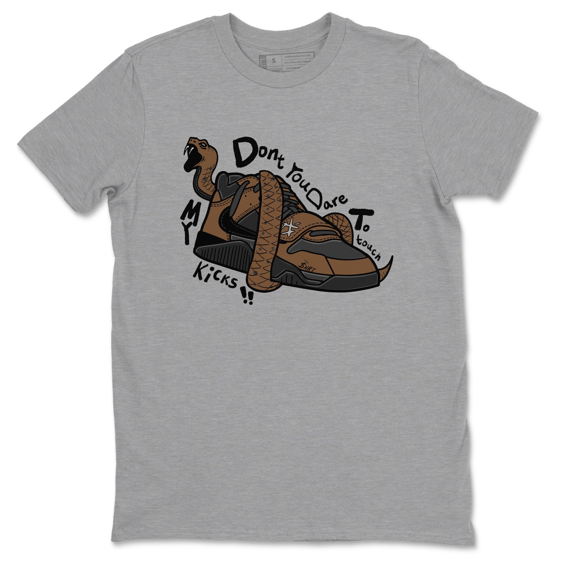 Jordan Jumpman Jack TR Travis Scott Dark Mocha shirts to match jordans Don't Touch My Kicks sneaker match tees Jordan Jumpman Jack Travis Scott Dark Mocha match shoes to clothes SNRT Sneaker Tees unisex cotton Heather Grey 2 shirts