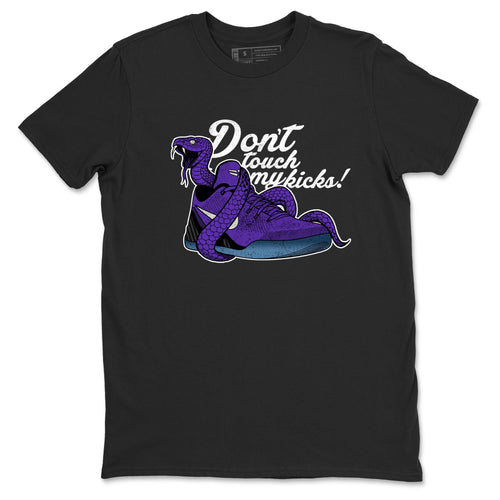 Sneaker Threads – Sneaker Tees To Match Nike KB 9 Hyper Grape – Don't Touch My Kicks Graphic Tee Black 2. Perfect for Jordan releases 2025 colorways. Perfect for purple basketball sneaker releases and legacy-inspired colorways for 2025 hoopers.