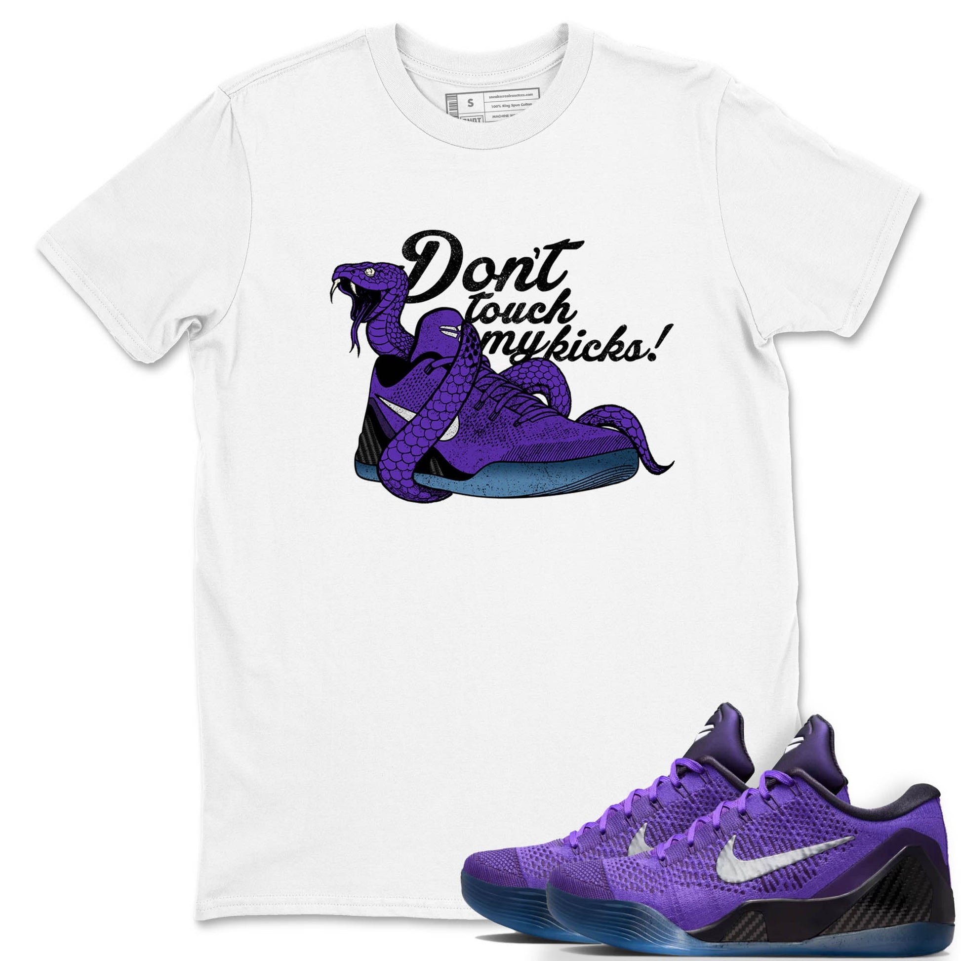 Sneaker Threads – Sneaker Tees To Match Nike KB 9 Hyper Grape – Don't Touch My Kicks Graphic Tee White 1. Perfect for Jordan releases 2025 colorways. Perfect for purple basketball sneaker releases and legacy-inspired colorways for 2025 hoopers.