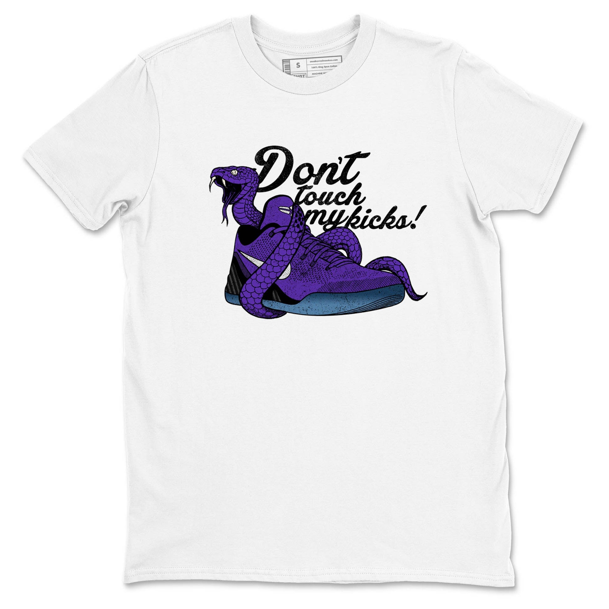 Sneaker Threads – Sneaker Tees To Match Nike KB 9 Hyper Grape – Don't Touch My Kicks Graphic Tee White 2. Perfect for Jordan releases 2025 colorways. Perfect for purple basketball sneaker releases and legacy-inspired colorways for 2025 hoopers.