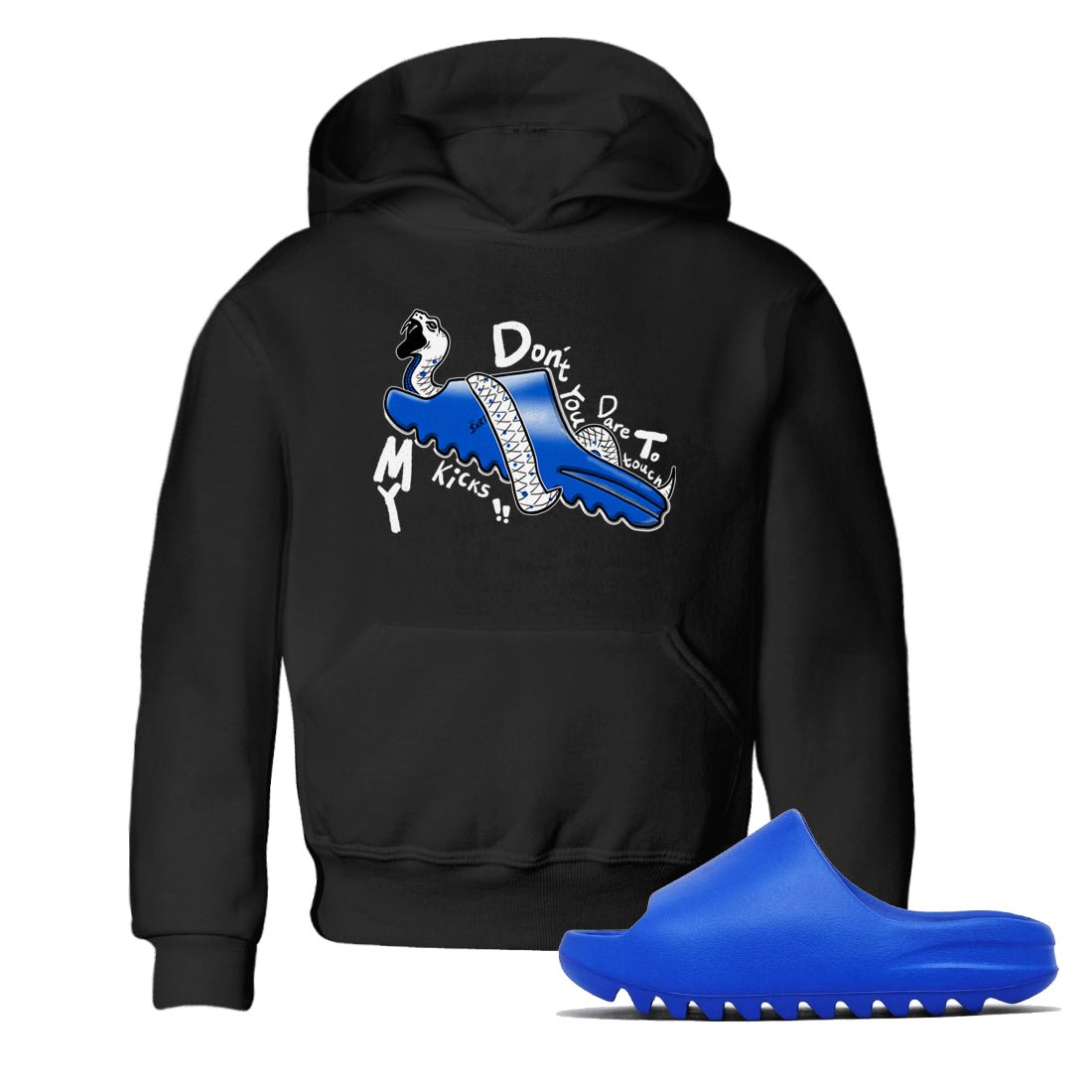 Yeezy Slide Azure shirts to match jordans Don't Touch My Kicks sneaker match tees Yeezy Slide Azure SNRT Sneaker Tees streetwear brand Baby and Youth Black 1 cotton tee