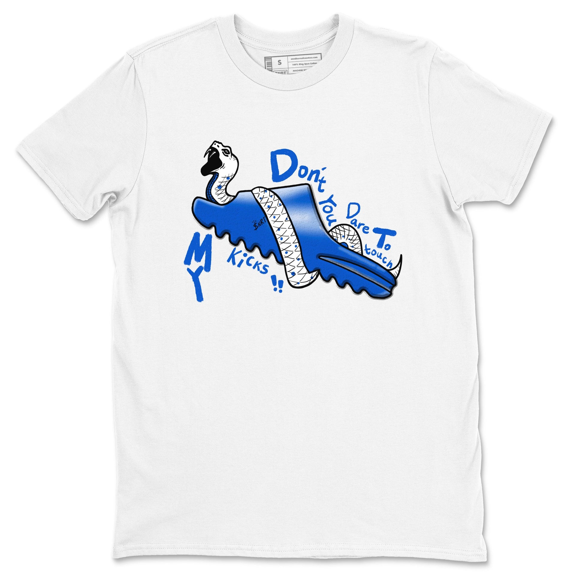 Yeezy Slide Azure shirts to match jordans Don't Touch My Kicks sneaker match tees Yeezy Slide Azure SNRT Sneaker Tees streetwear brand White 2 unisex cotton tee