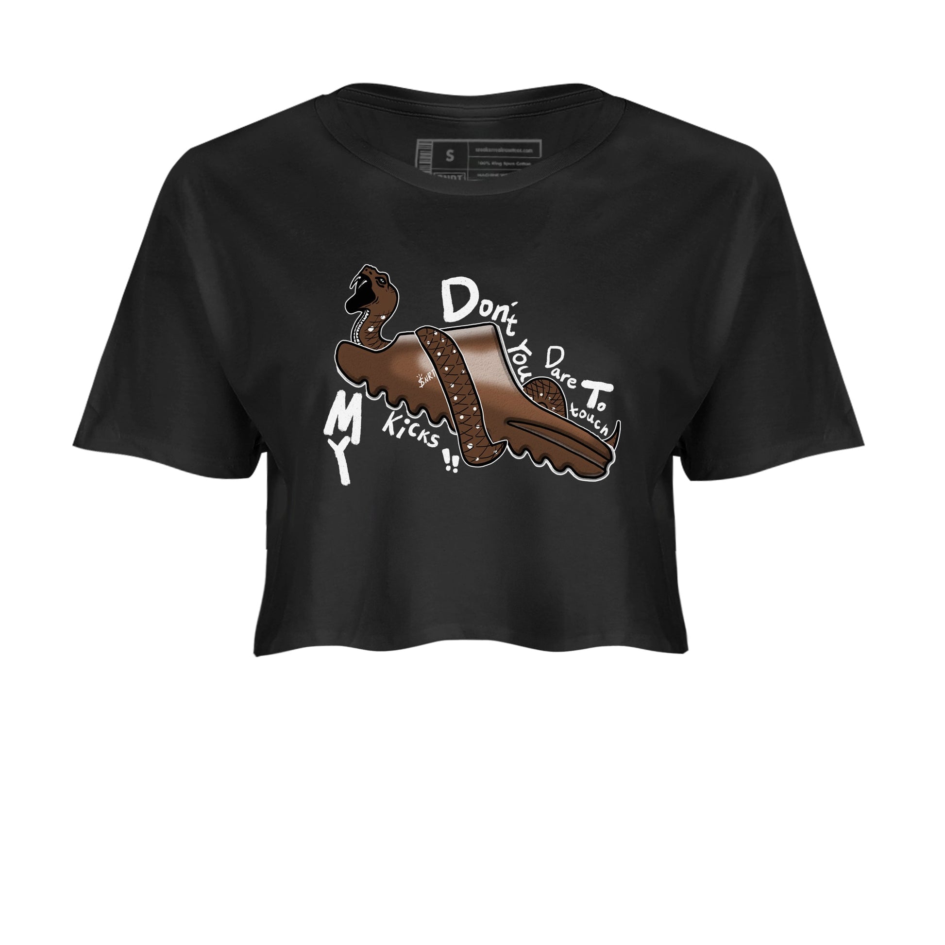 Yeezy Slide Flax shirts to match jordans Don't Touch My Kicks sneaker match tees Yeezy Slide Flax SNRT Sneaker Tees streetwear brand Black 2 crop tee