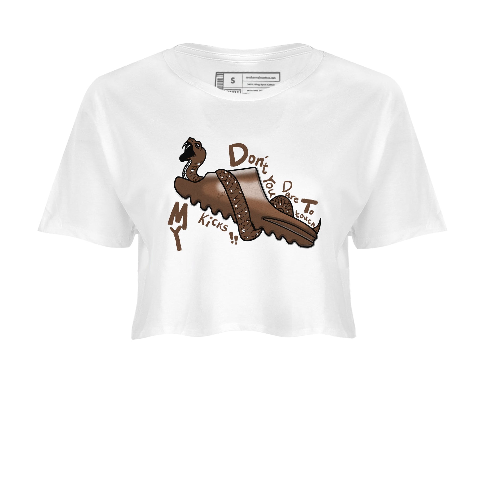 Yeezy Slide Flax shirts to match jordans Don't Touch My Kicks sneaker match tees Yeezy Slide Flax SNRT Sneaker Tees streetwear brand White 2 crop tee