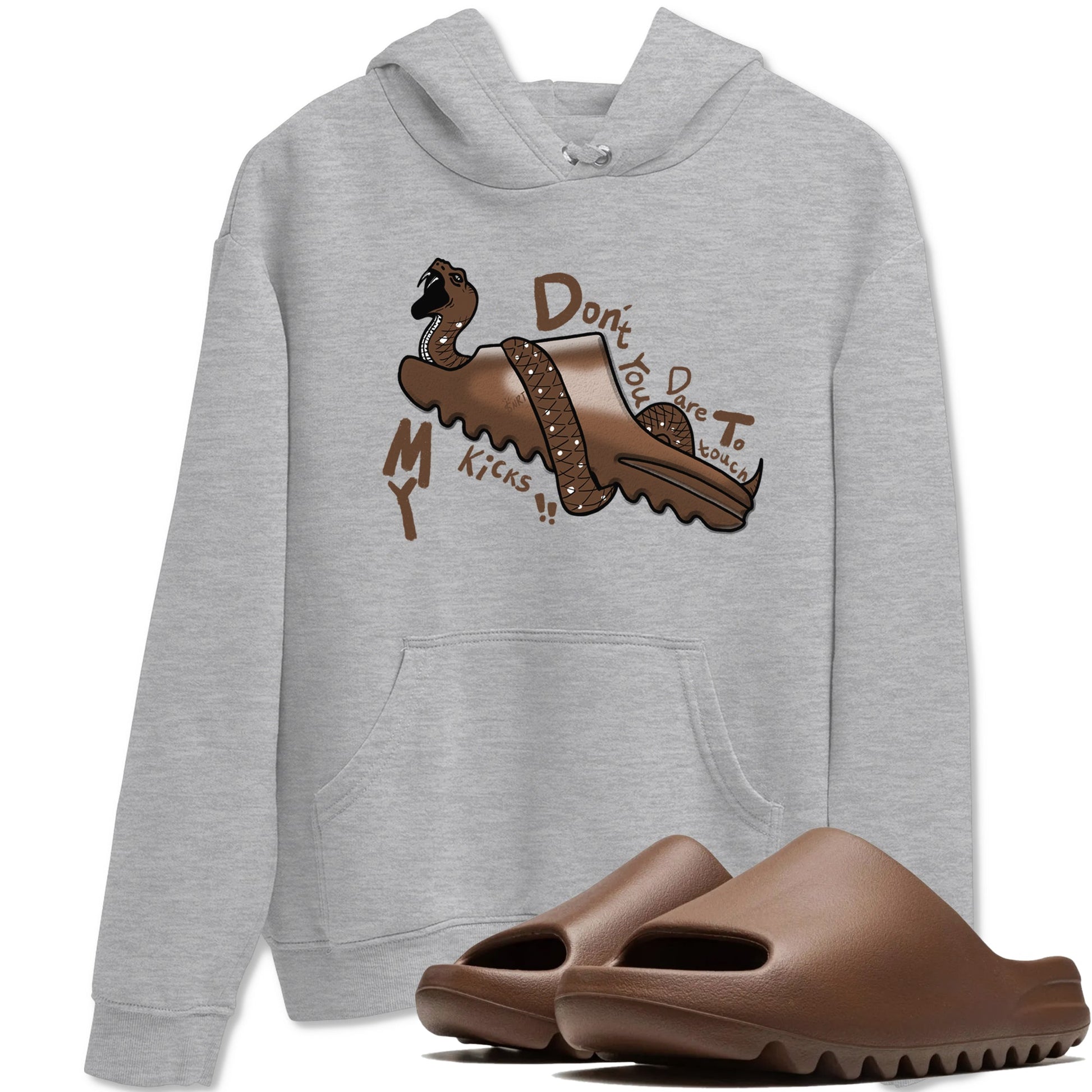 Yeezy Slide Flax shirts to match jordans Don't Touch My Kicks sneaker match tees Yeezy Slide Flax SNRT Sneaker Tees streetwear brand Heather Grey 1 unisex cotton tee