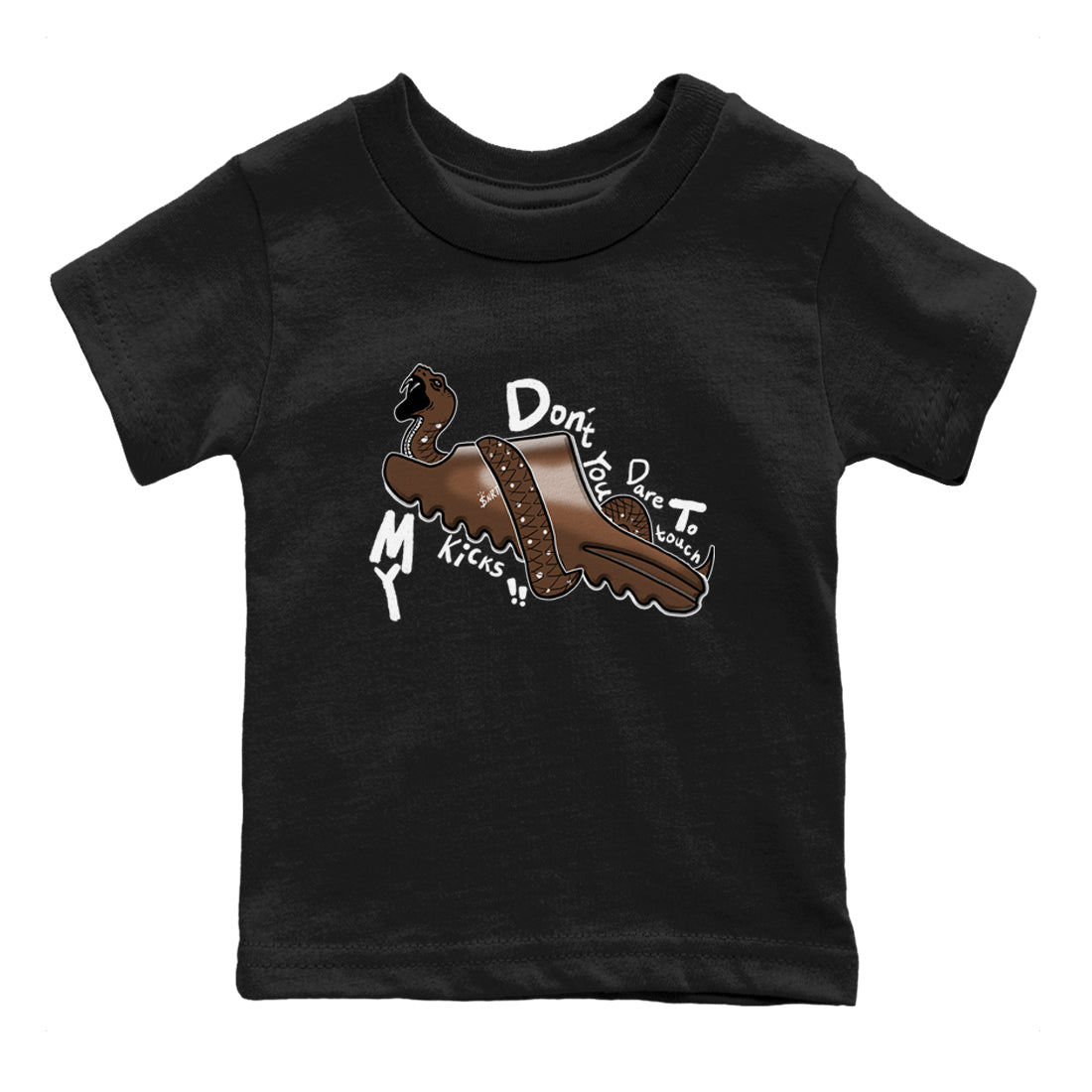 Yeezy Slide Flax shirts to match jordans Don't Touch My Kicks sneaker match tees Yeezy Slide Flax SNRT Sneaker Tees streetwear brand Baby and Youth Black 2 cotton tee