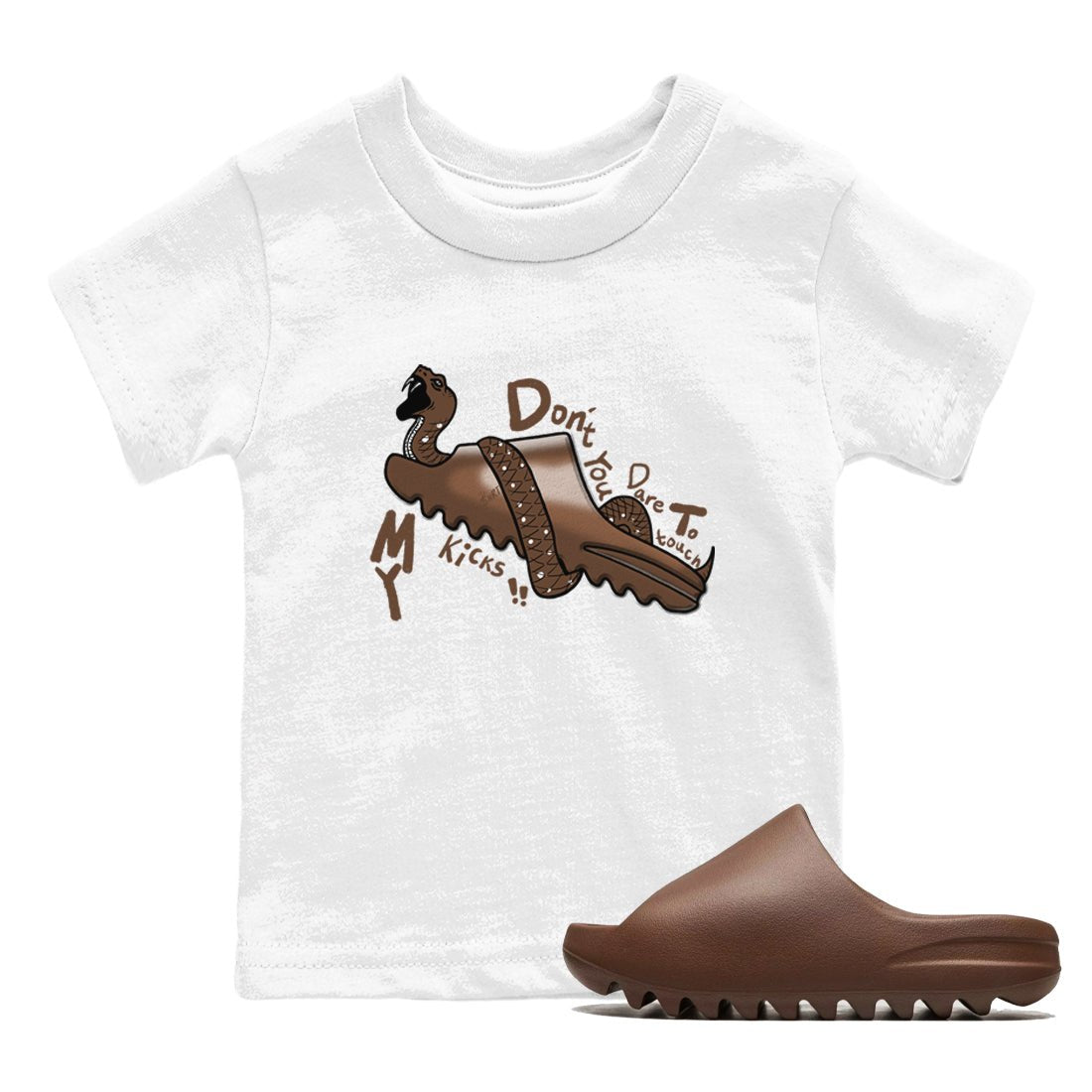 Yeezy Slide Flax shirts to match jordans Don't Touch My Kicks sneaker match tees Yeezy Slide Flax SNRT Sneaker Tees streetwear brand Baby and Youth White 1 cotton tee