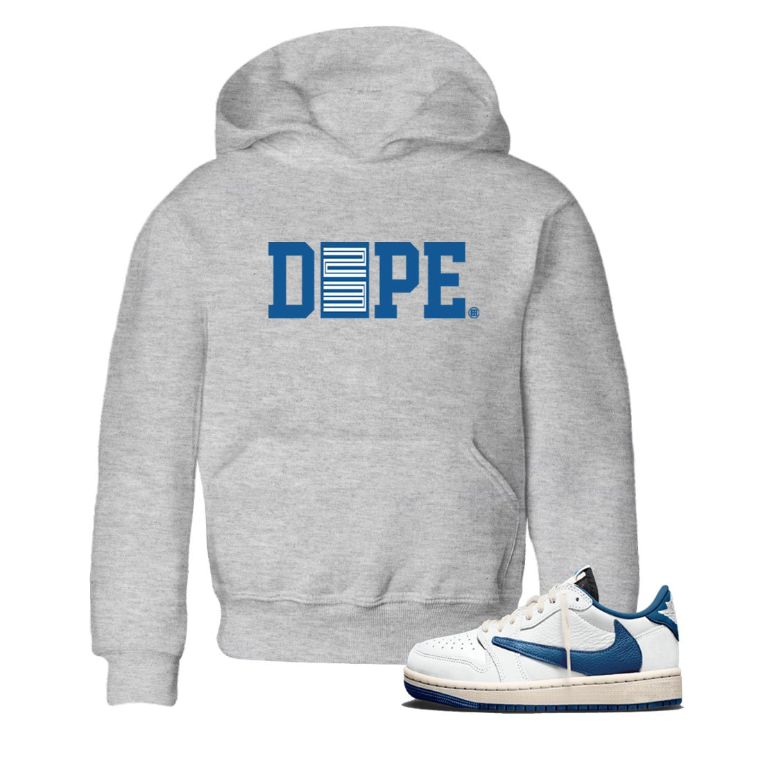 Sneaker match tees – Streetwear Graphic Tees Air Jordan 1 Travis Scott Fragment Sneakers – Dope 23 Kids Craphic T-Shirt Heather Grey 1