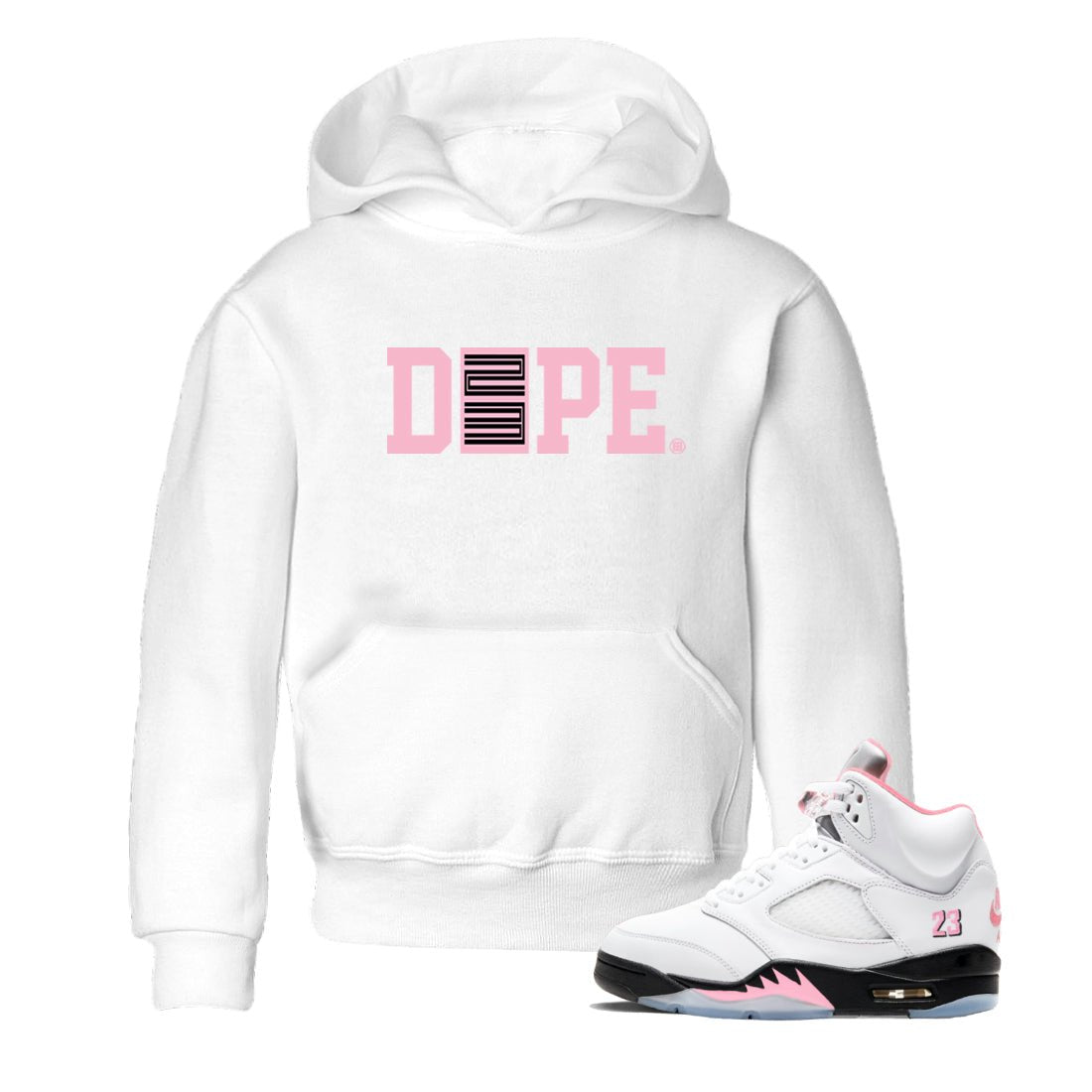 Sneaker match tees – Sneaker Tees To Match Air Jordan 5 35th Anniversary Shoes – Dope 23 Kids T-Shirt White 1