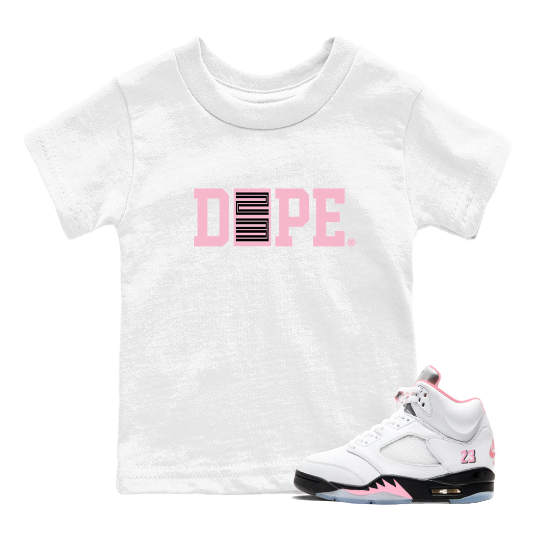 Sneaker match tees – Sneaker Tees To Match Air Jordan 5 35th Anniversary Shoes – Dope 23 Kids T-Shirt White 1