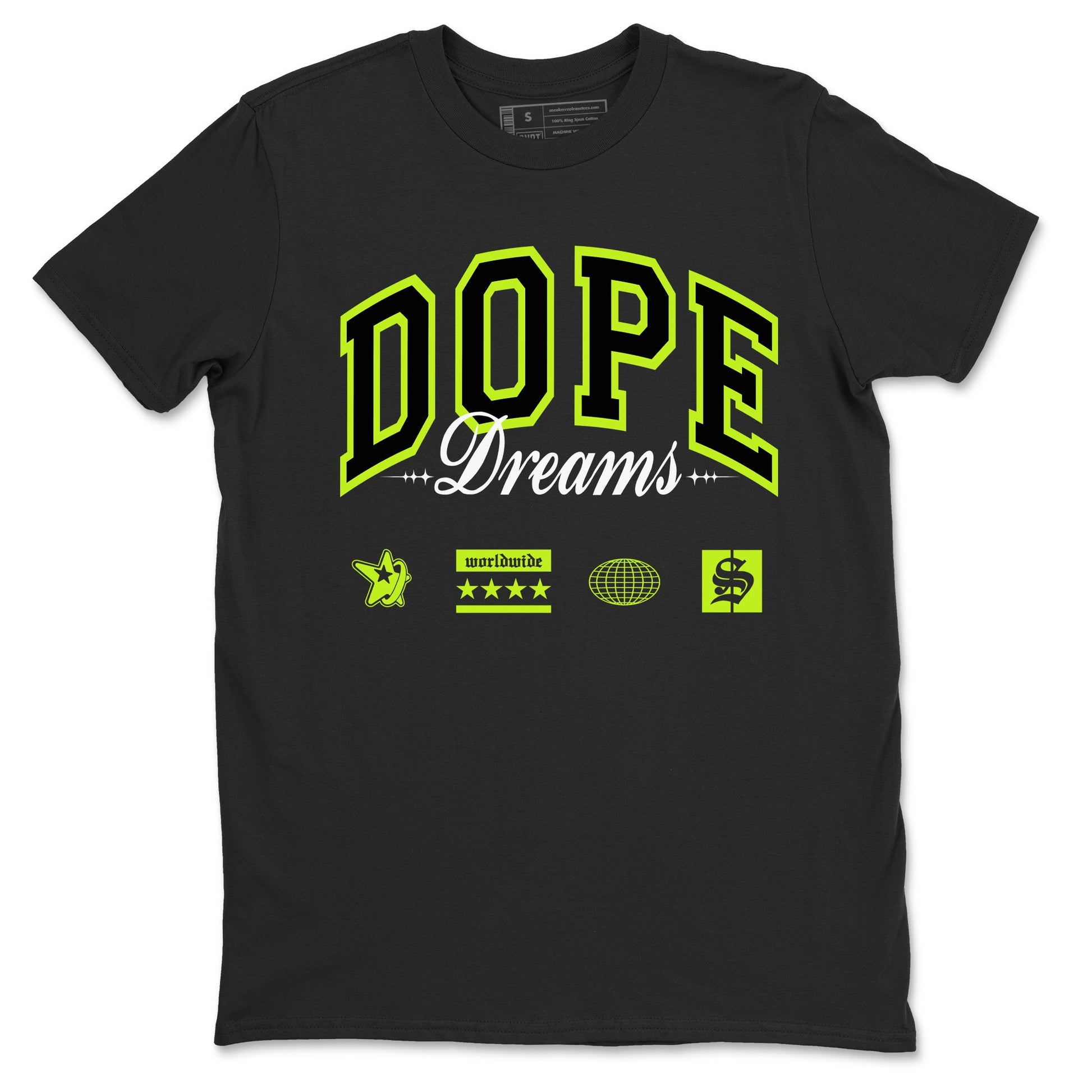 AF1 Volt shirts to match jordans Dope Dreams sneaker match tees Air Force 1 Volt match shoes to clothes SNRT Sneaker Tees unisex cotton Black 2 shirts