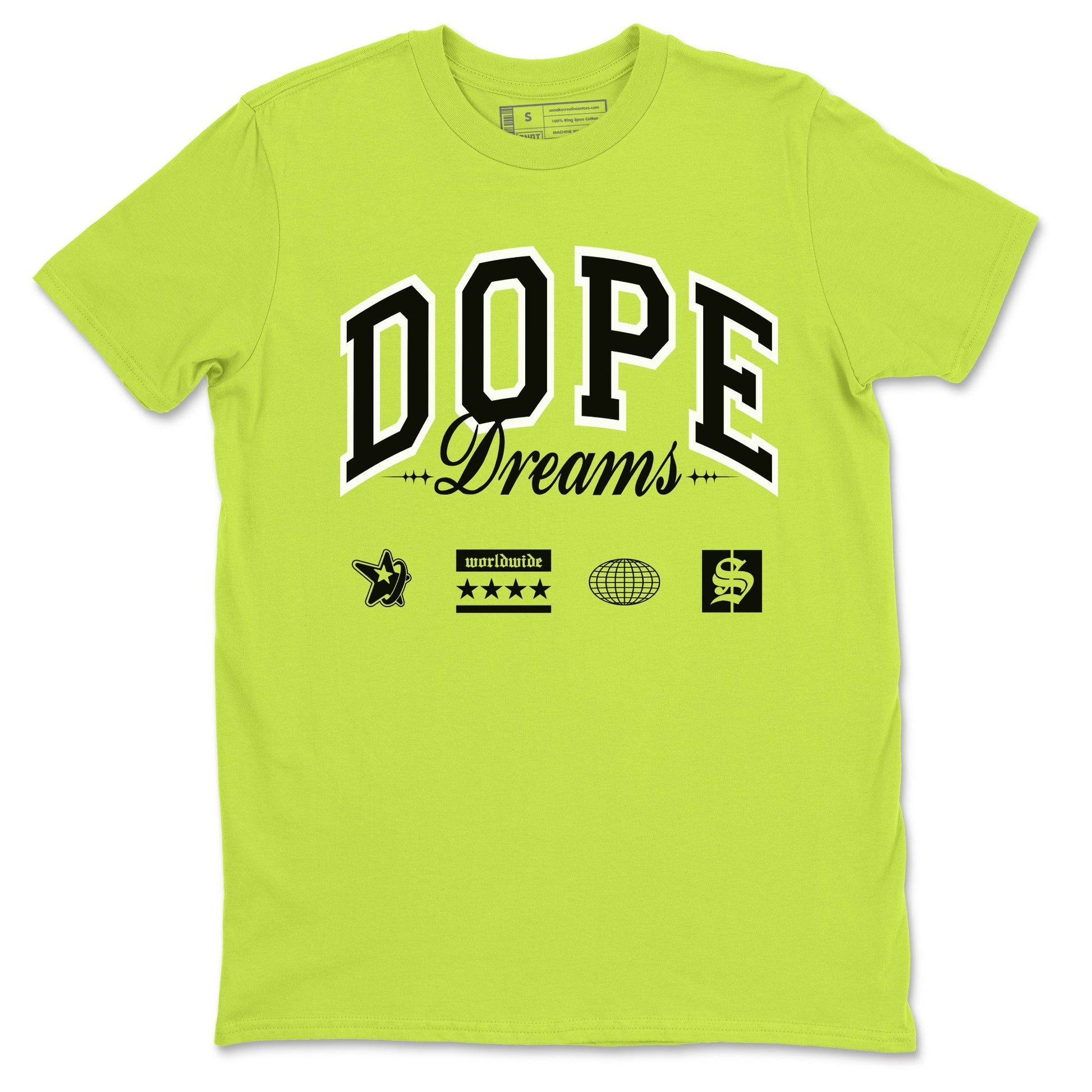 AF1 Volt shirts to match jordans Dope Dreams sneaker match tees Air Force 1 Volt match shoes to clothes SNRT Sneaker Tees unisex cotton Safety Green 2 shirts